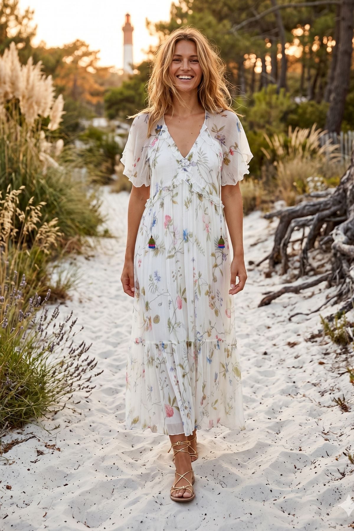 Robe longue imprimée MADRUGADA