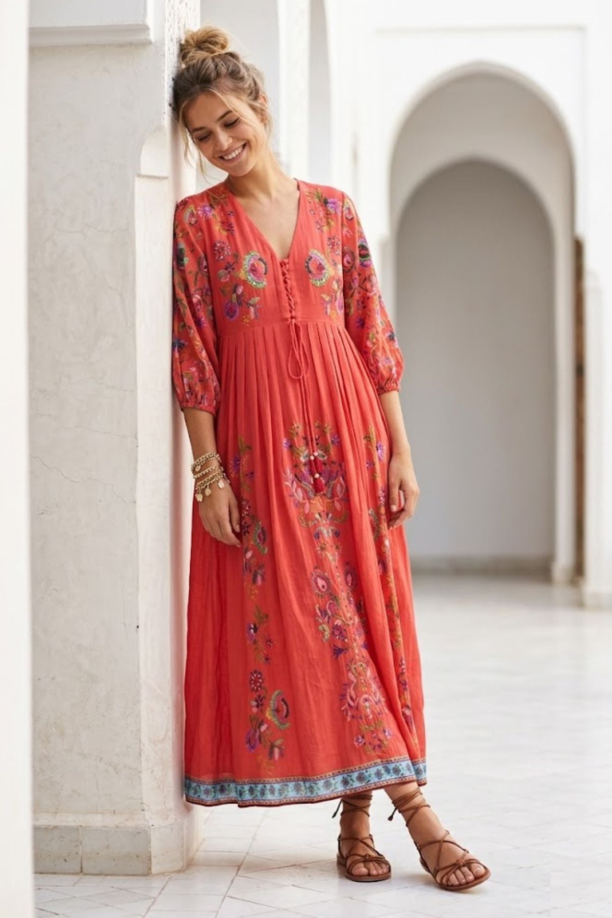 Robe longue imprimée MADRAS