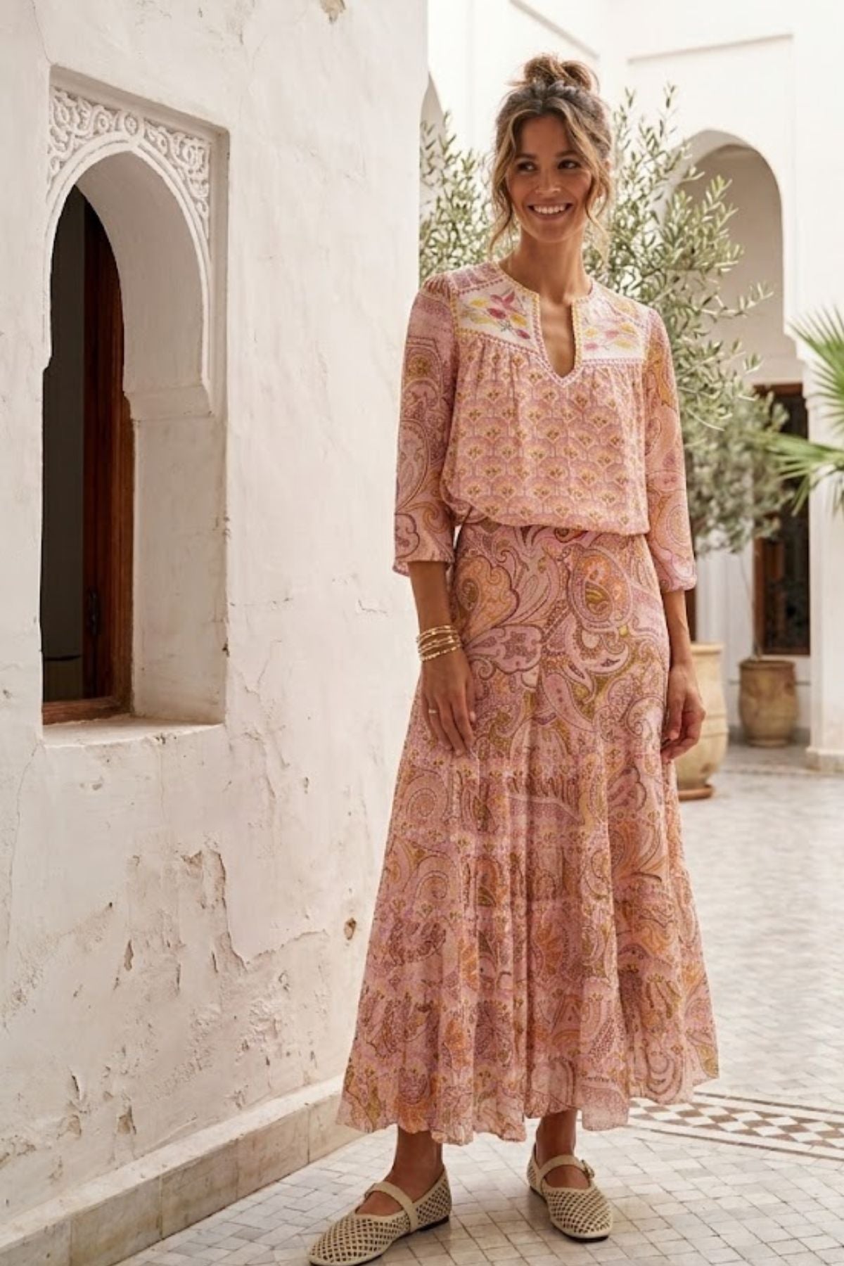 Jupe longue imprimée DOMENICA