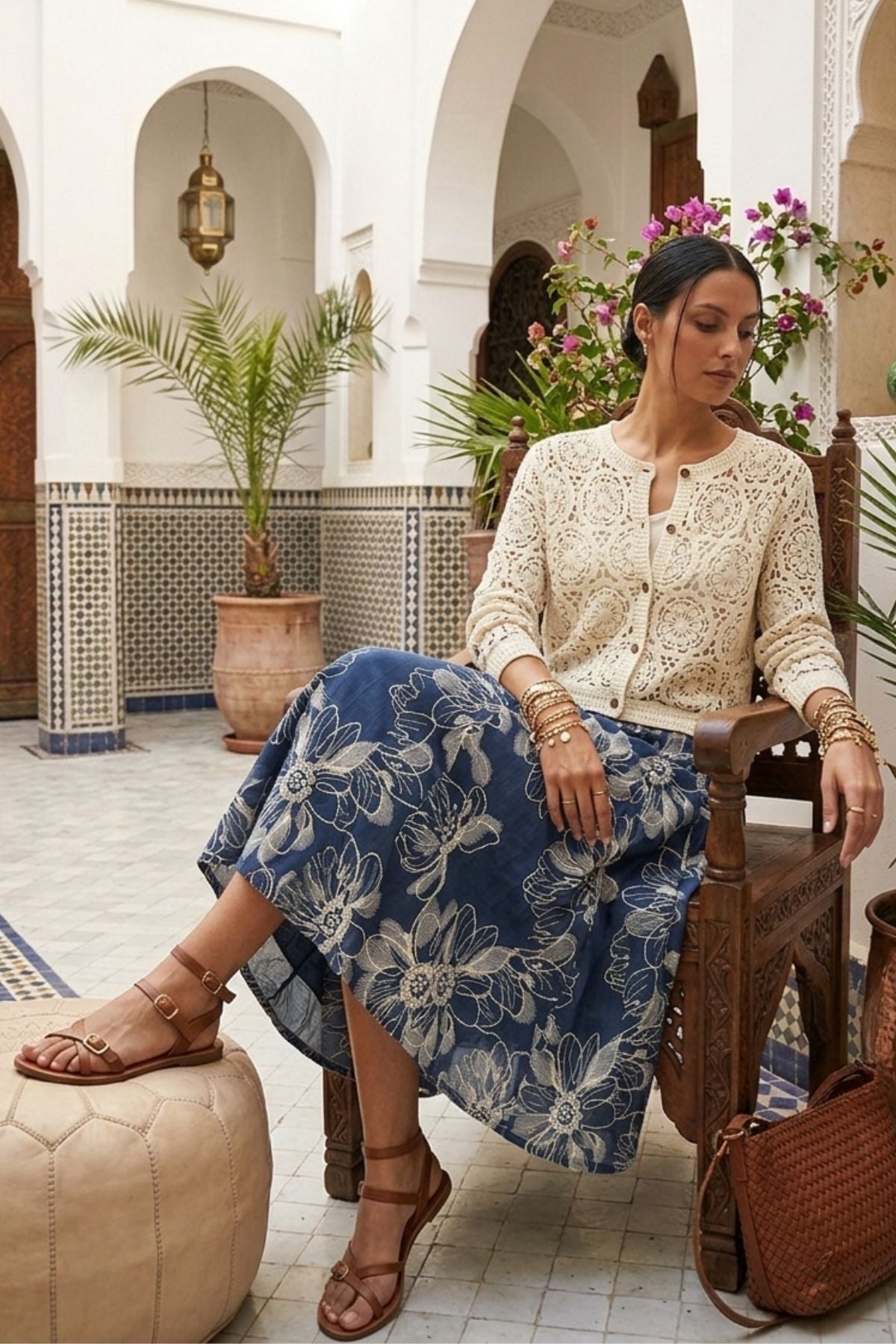 Jupe mi longue evasée DANITZA