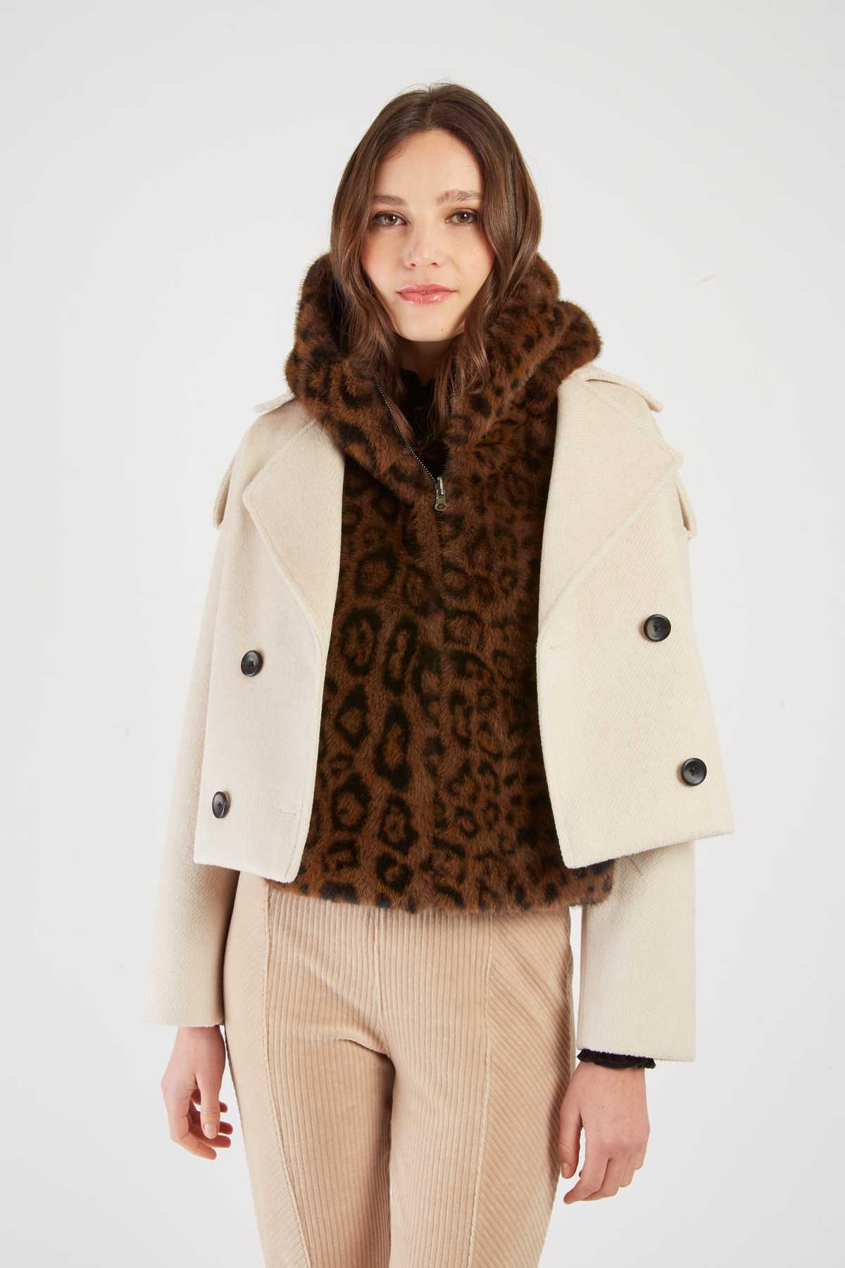 CAPUCHE DOUDOUNE FAUX FUR LEILA - René Derhy ref:A593007
