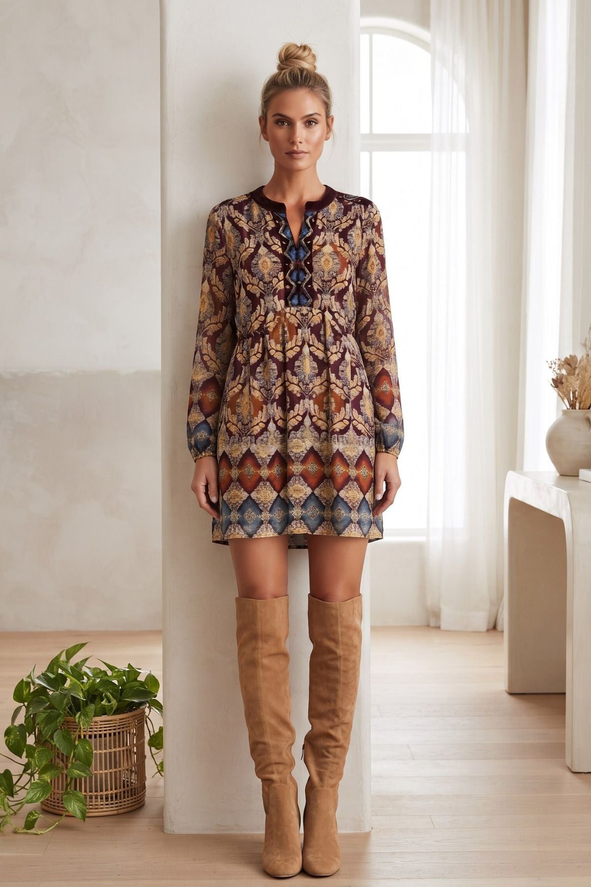Robe courte imprimée FELICIA