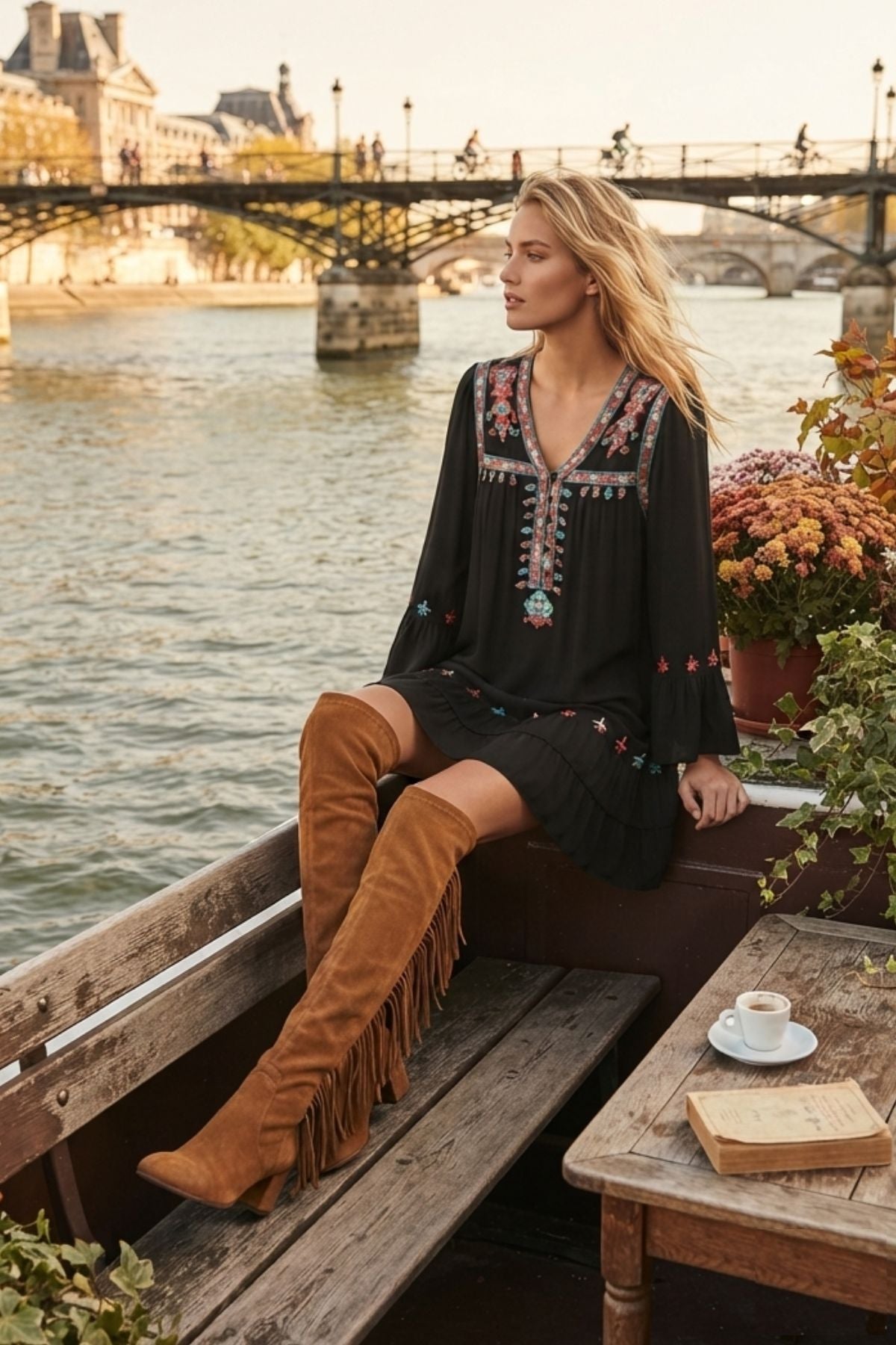 Robe courte brodée ANAIS