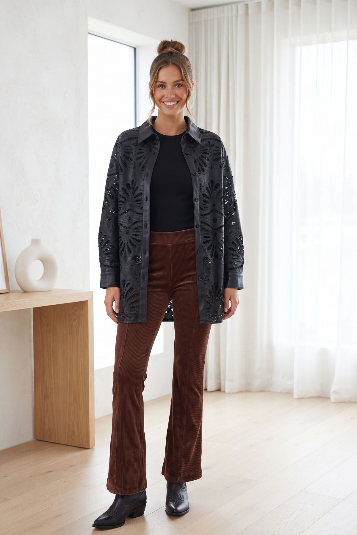 Chemise en similicuir JOANNA