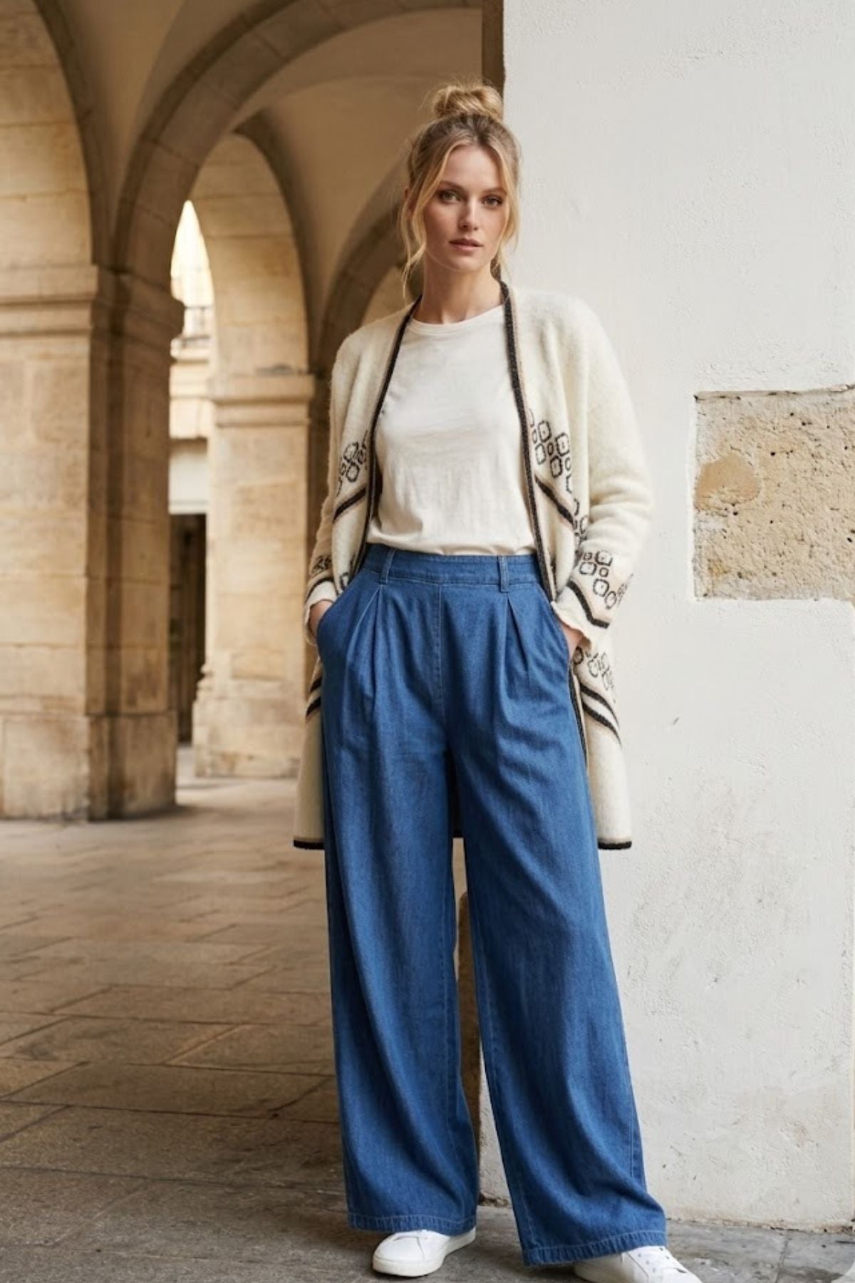 Gilet long rayé BELEM