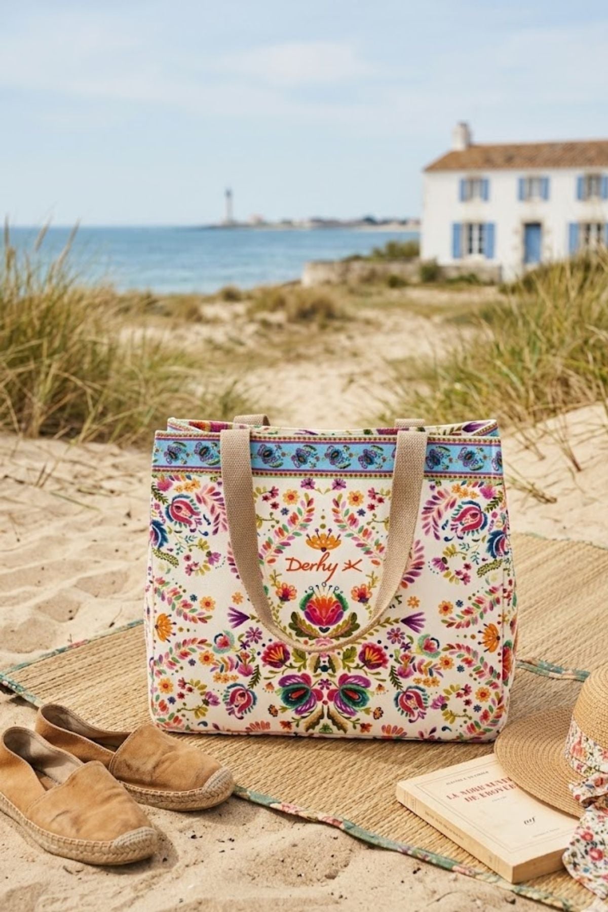 Sac cabas motif floral RESEDA
