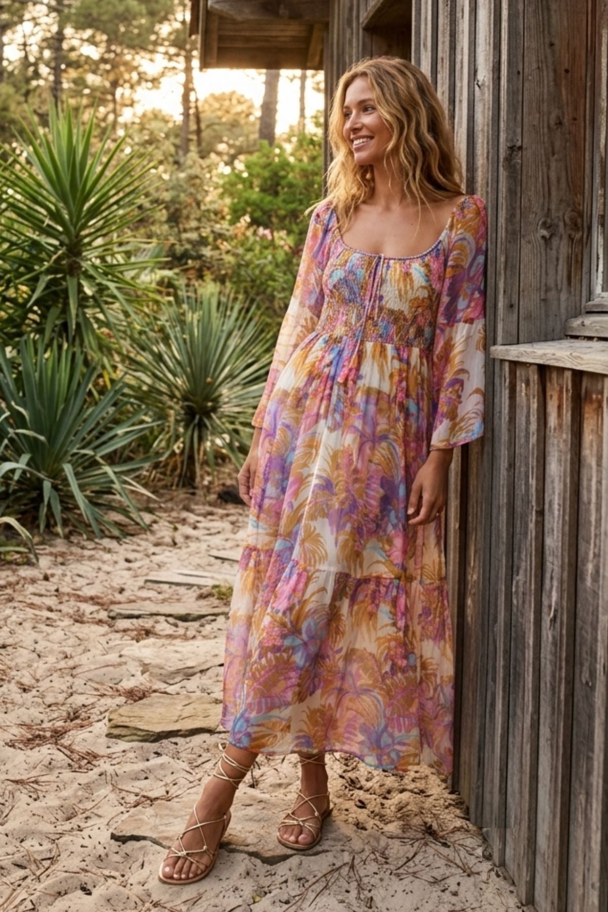 Robe longue imprimée MIRAGE