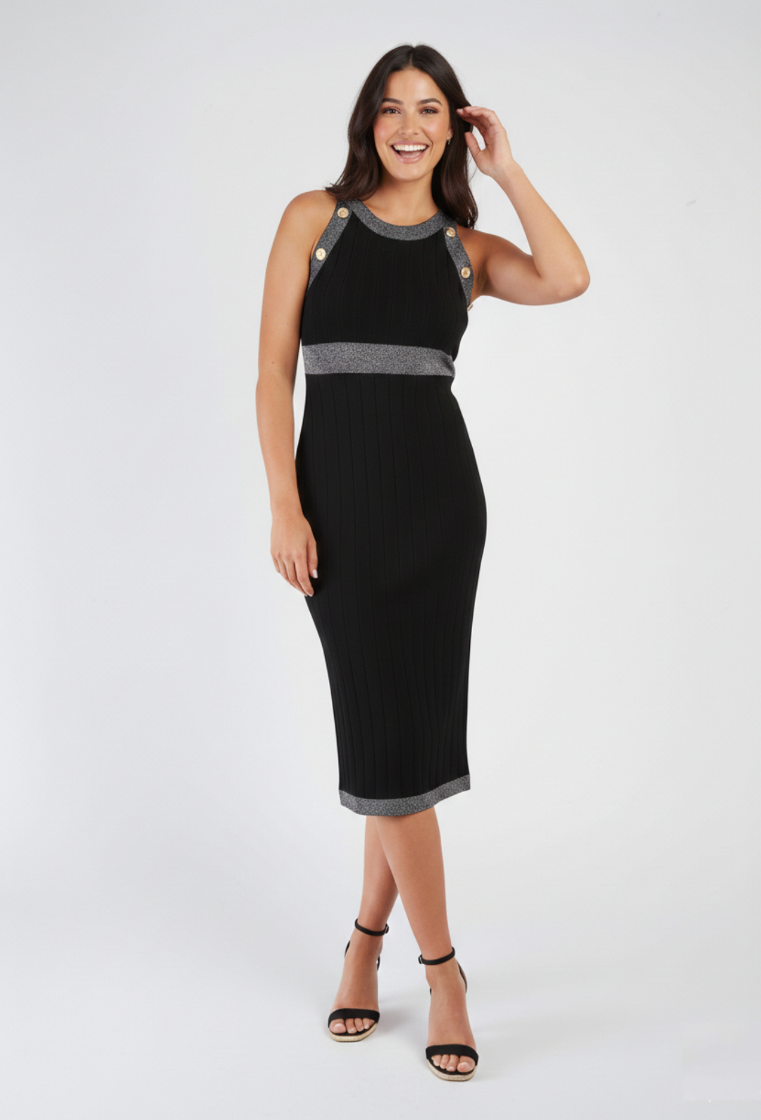 Robe midi en maille FRANCISCA