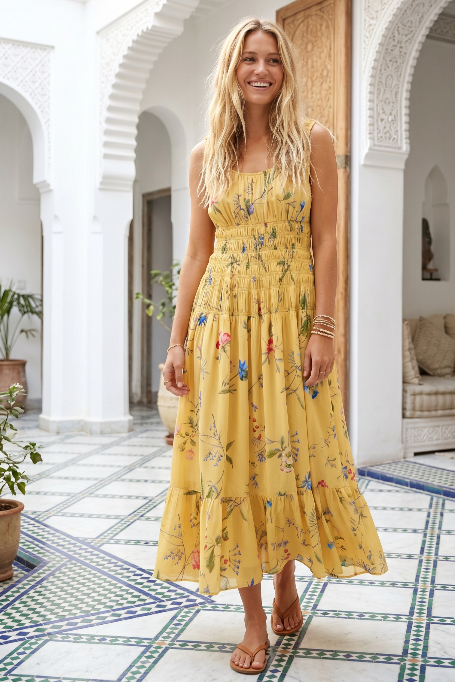Robe longue imprimée MARINA