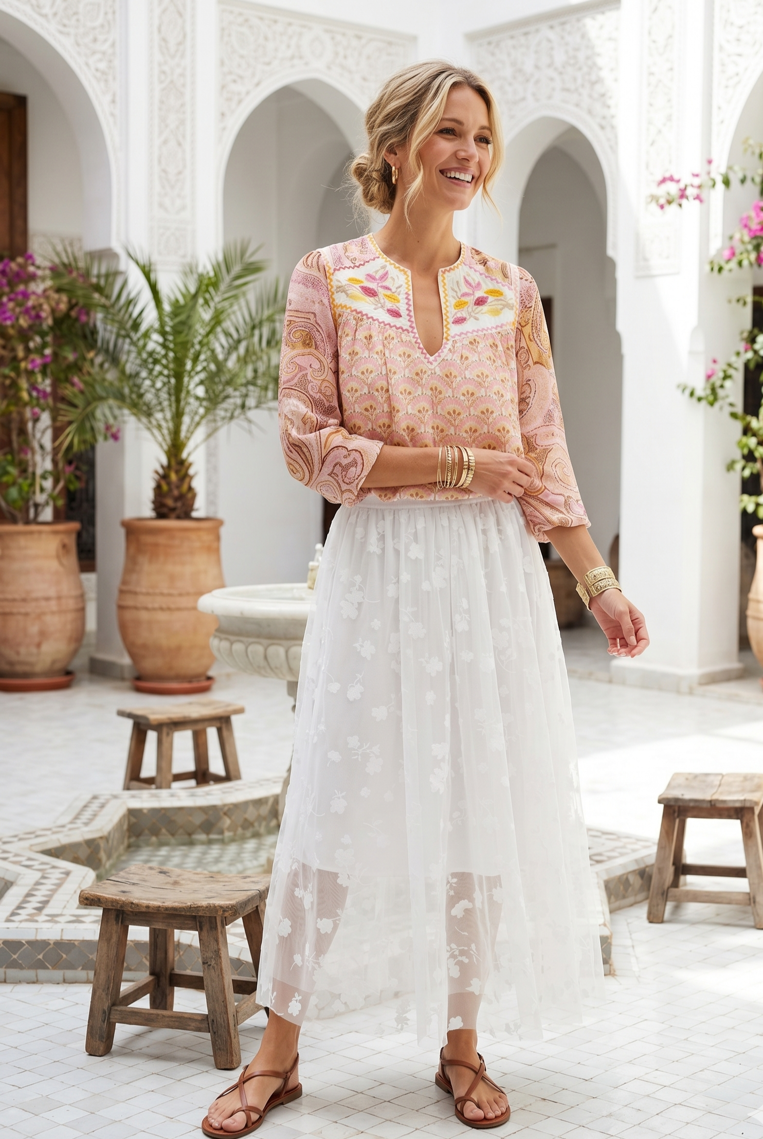 Jupe longue en tulle DAISY