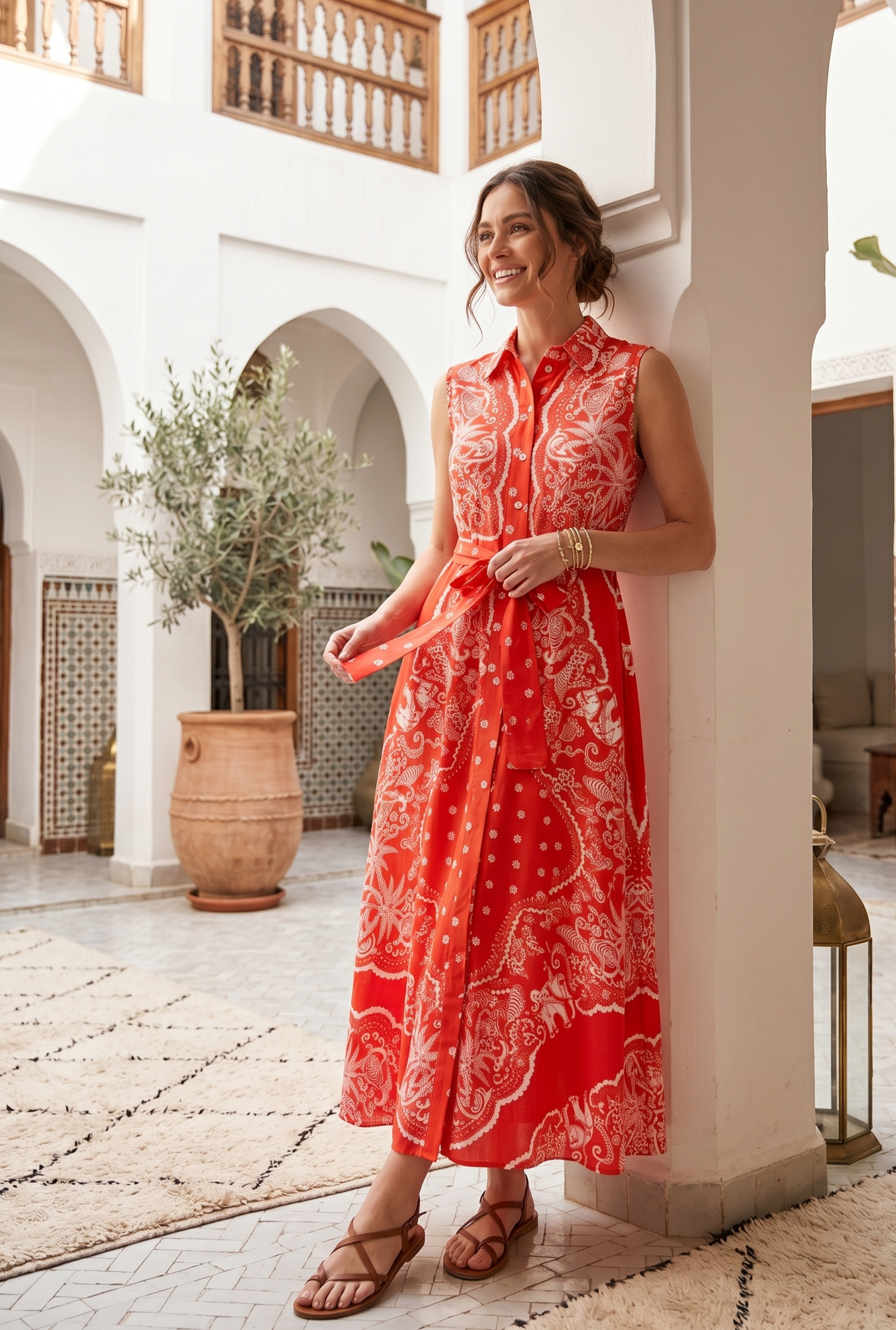 Robe longue imprimée MODESTE