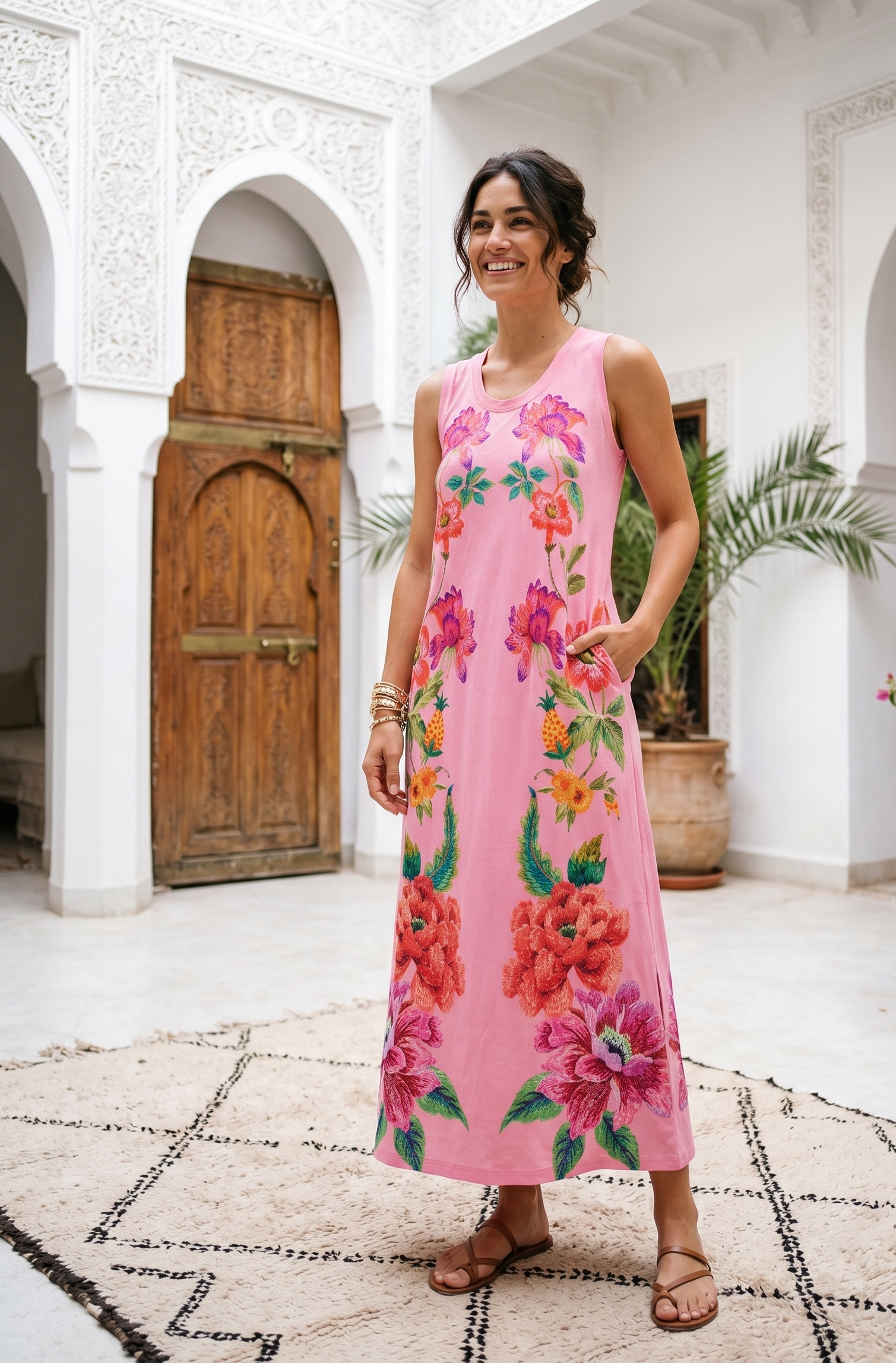 Robe longue imprimée MALAGA