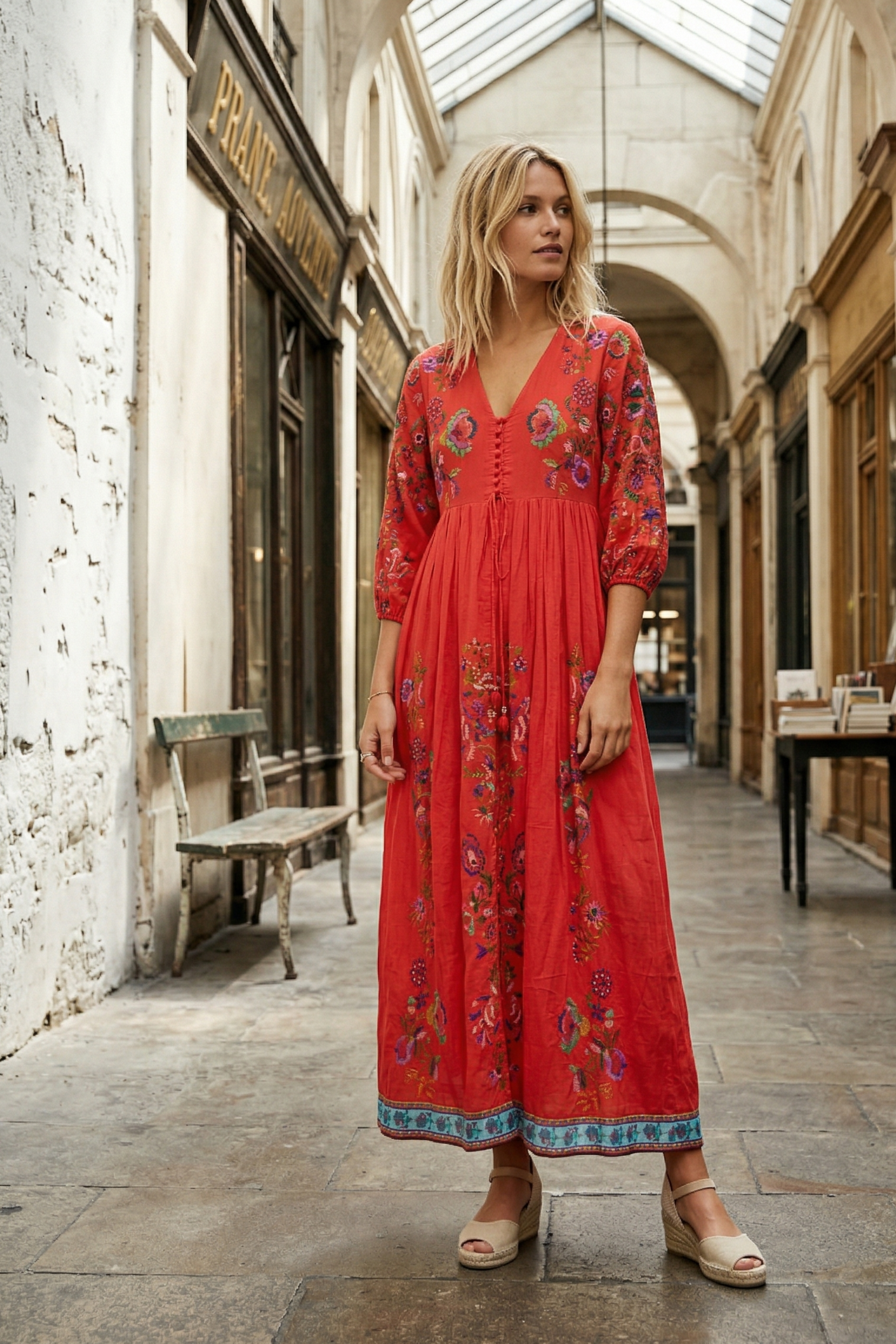 Robe longue imprimée MADRAS