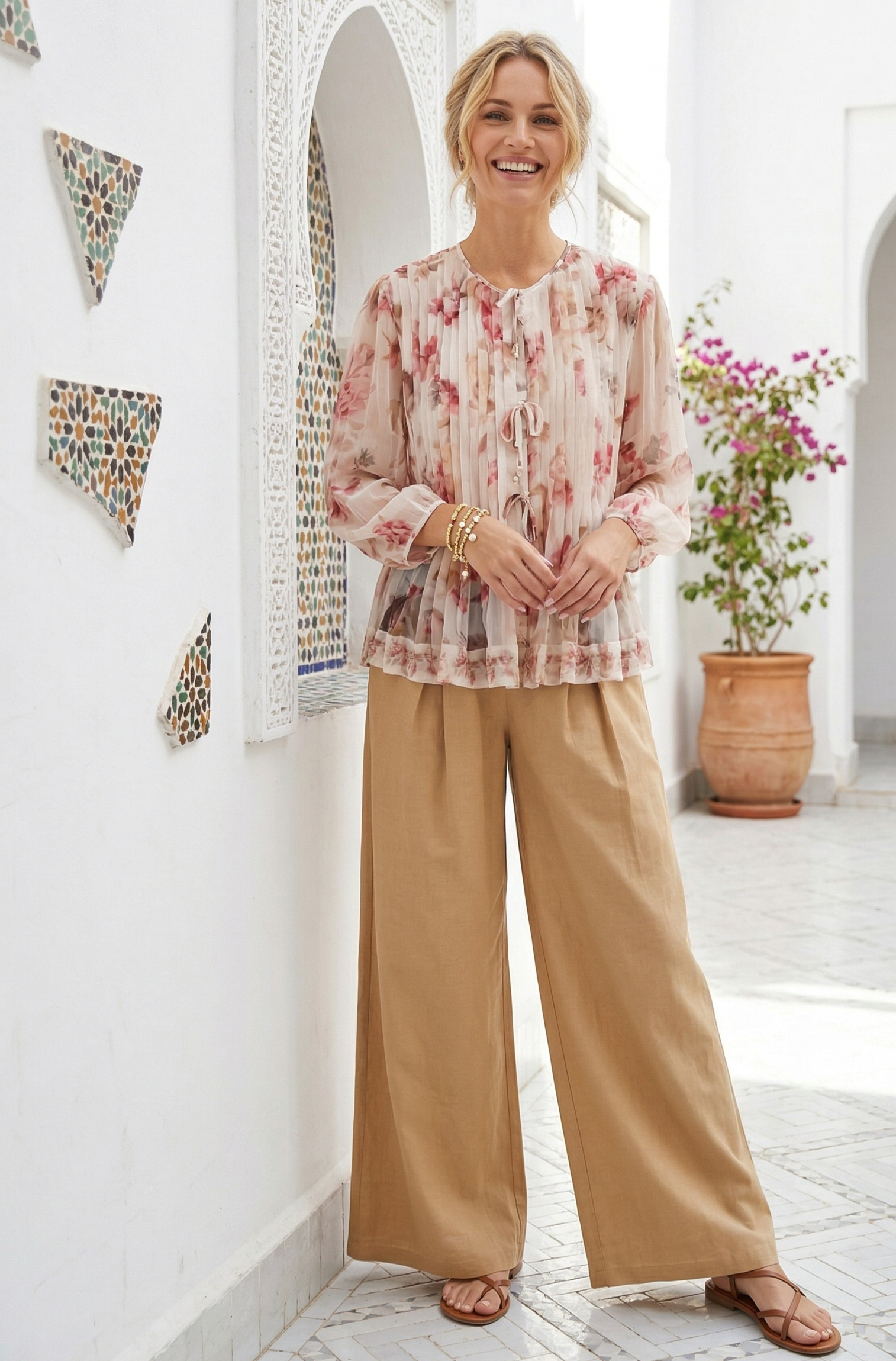 Blouse imprimée manches longues ANTOINETTE