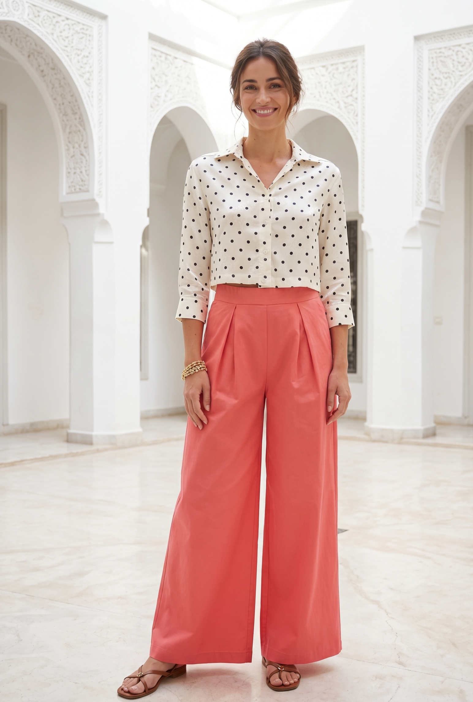 Chemise courte satinée ADELE