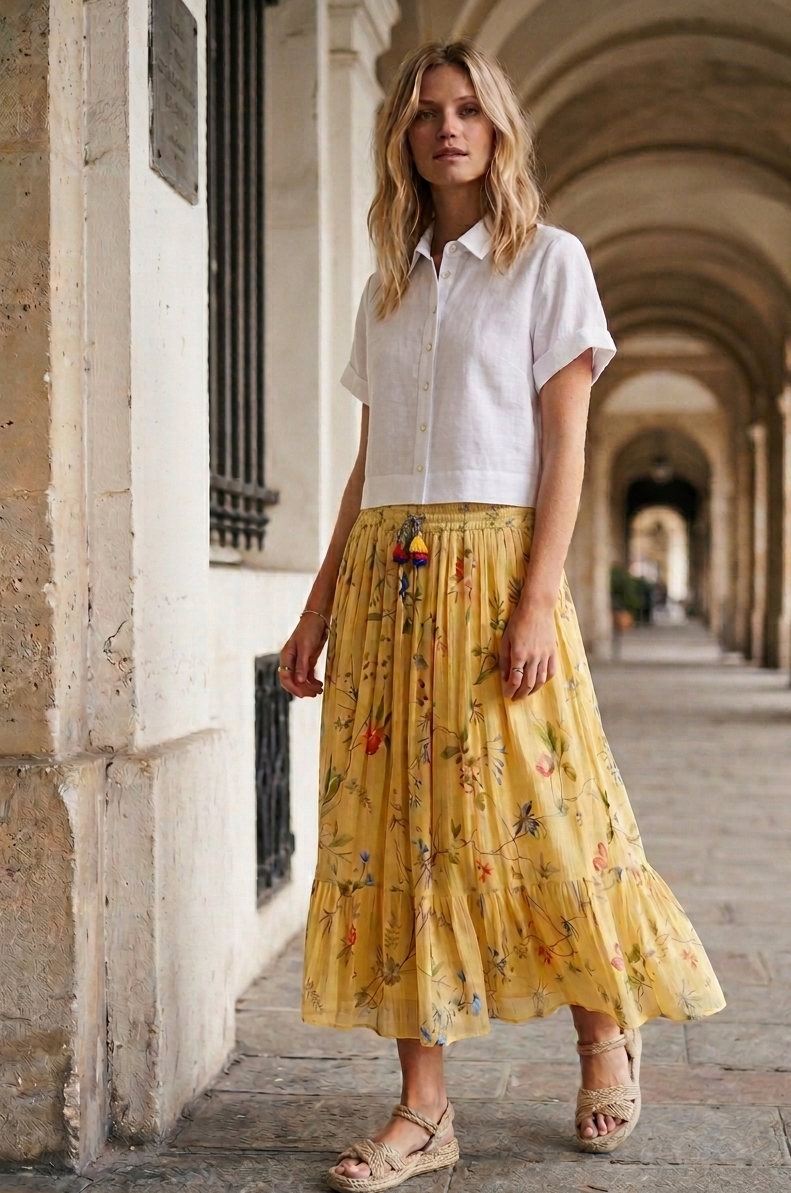 Jupe longue imprimée DIVANA