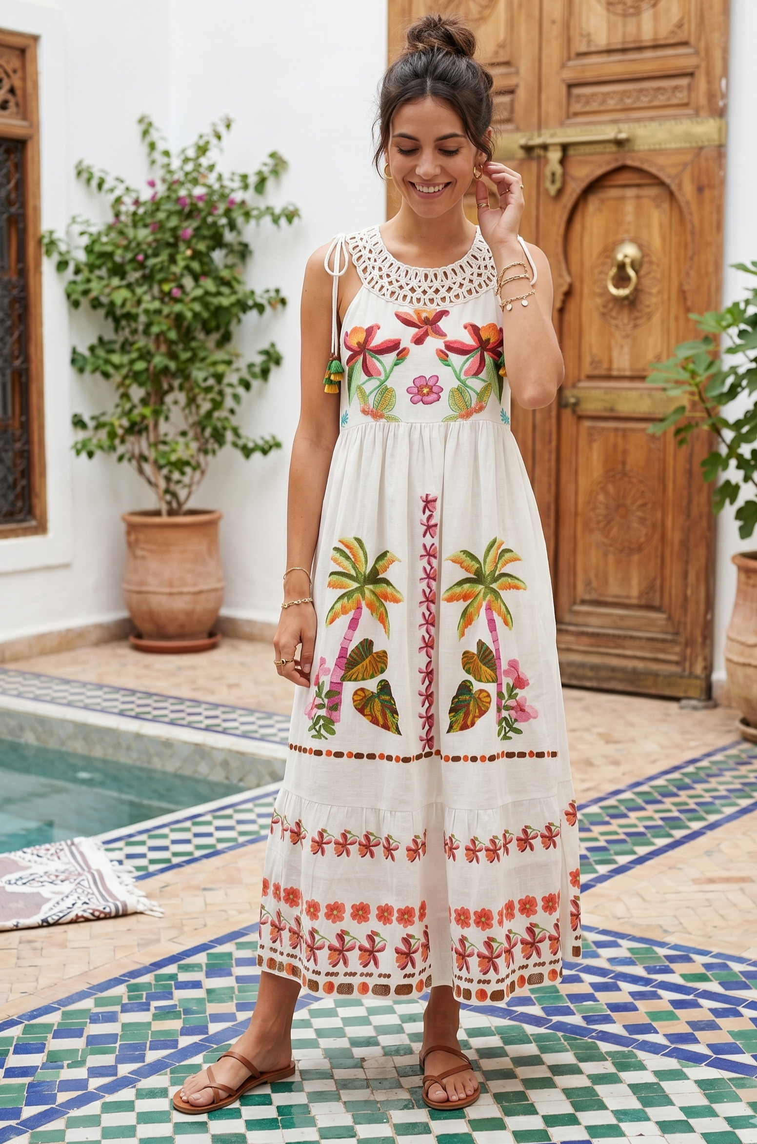 Robe longue imprimée MALAQUITA