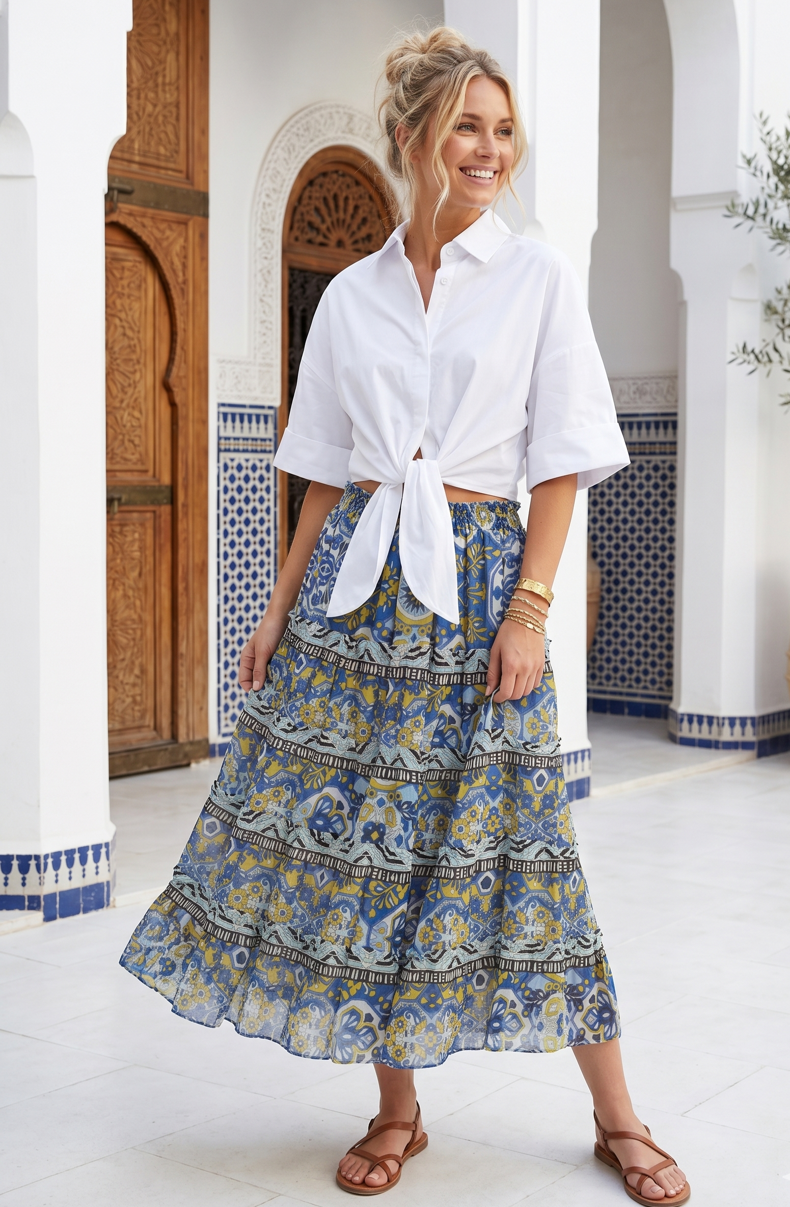 Jupe longue imprimée DIANDRA