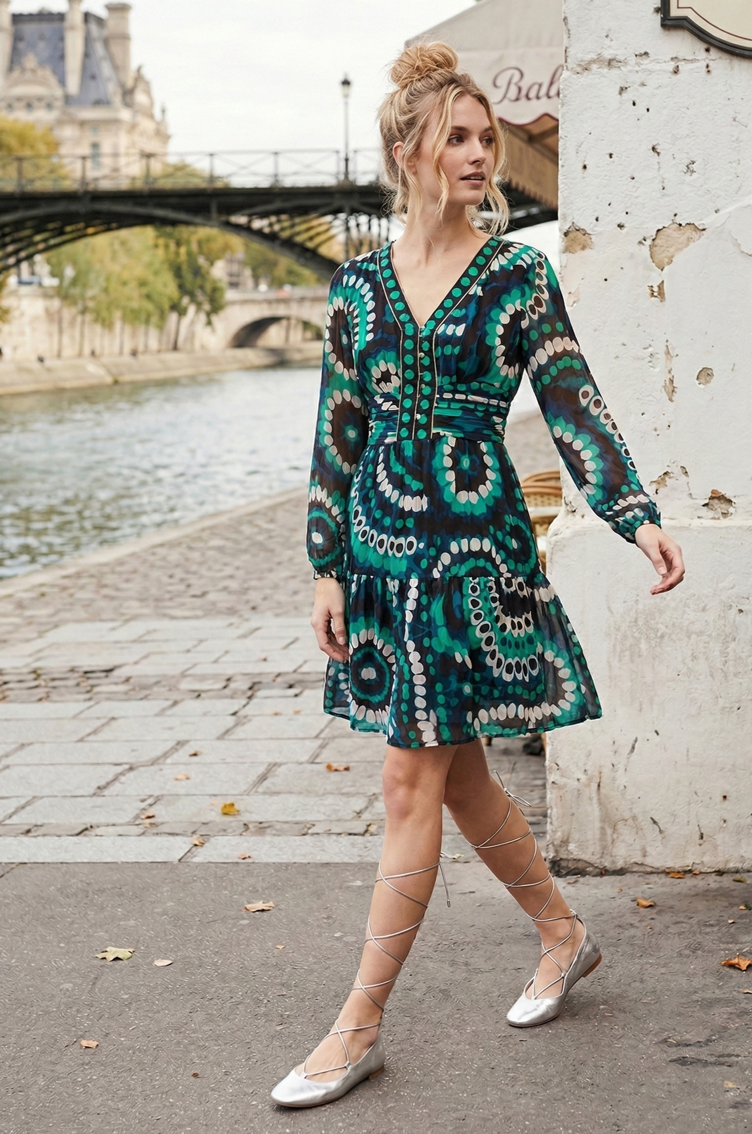 Robe courte imprimée DAMIENNE