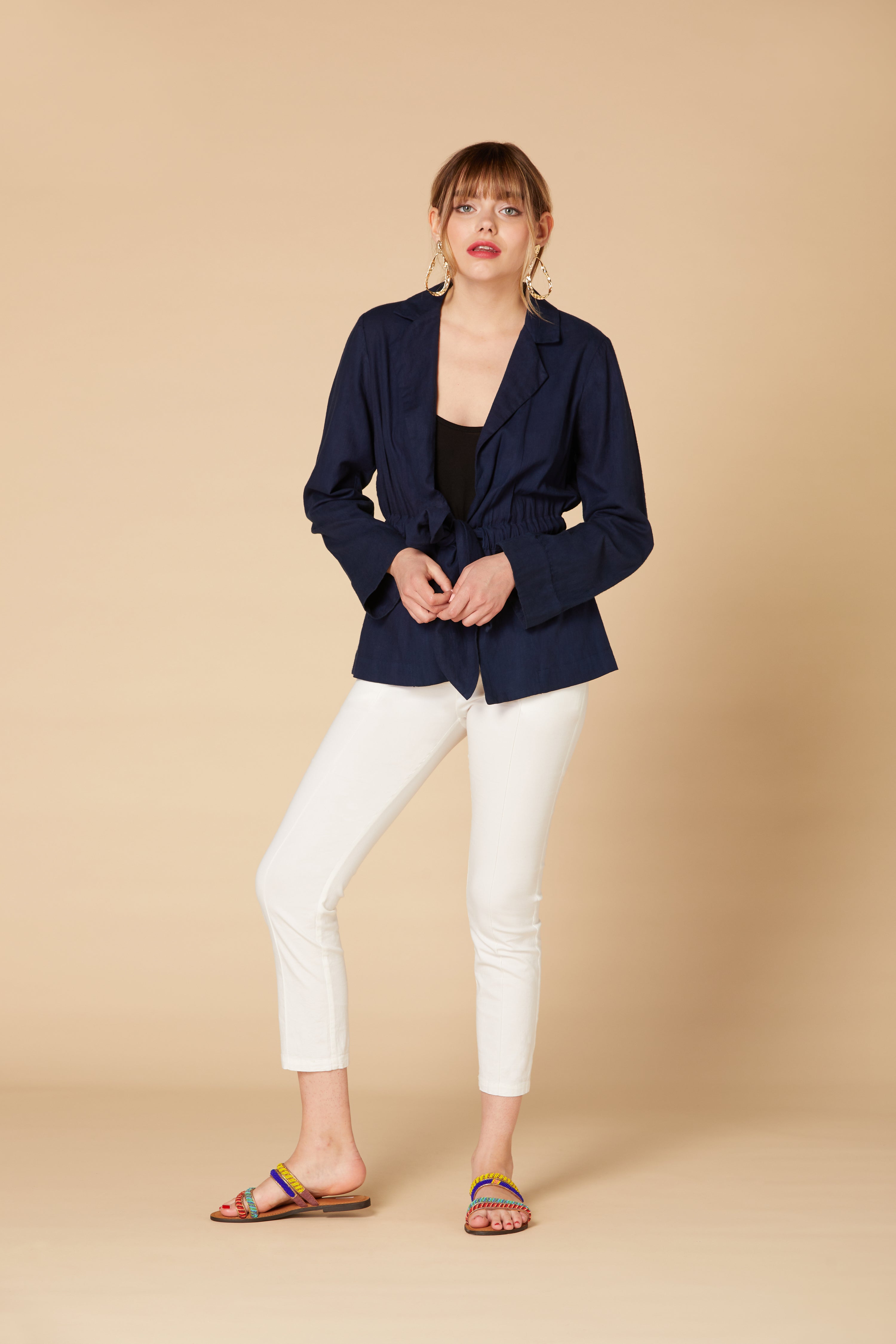 MATURITE linen safari jacket