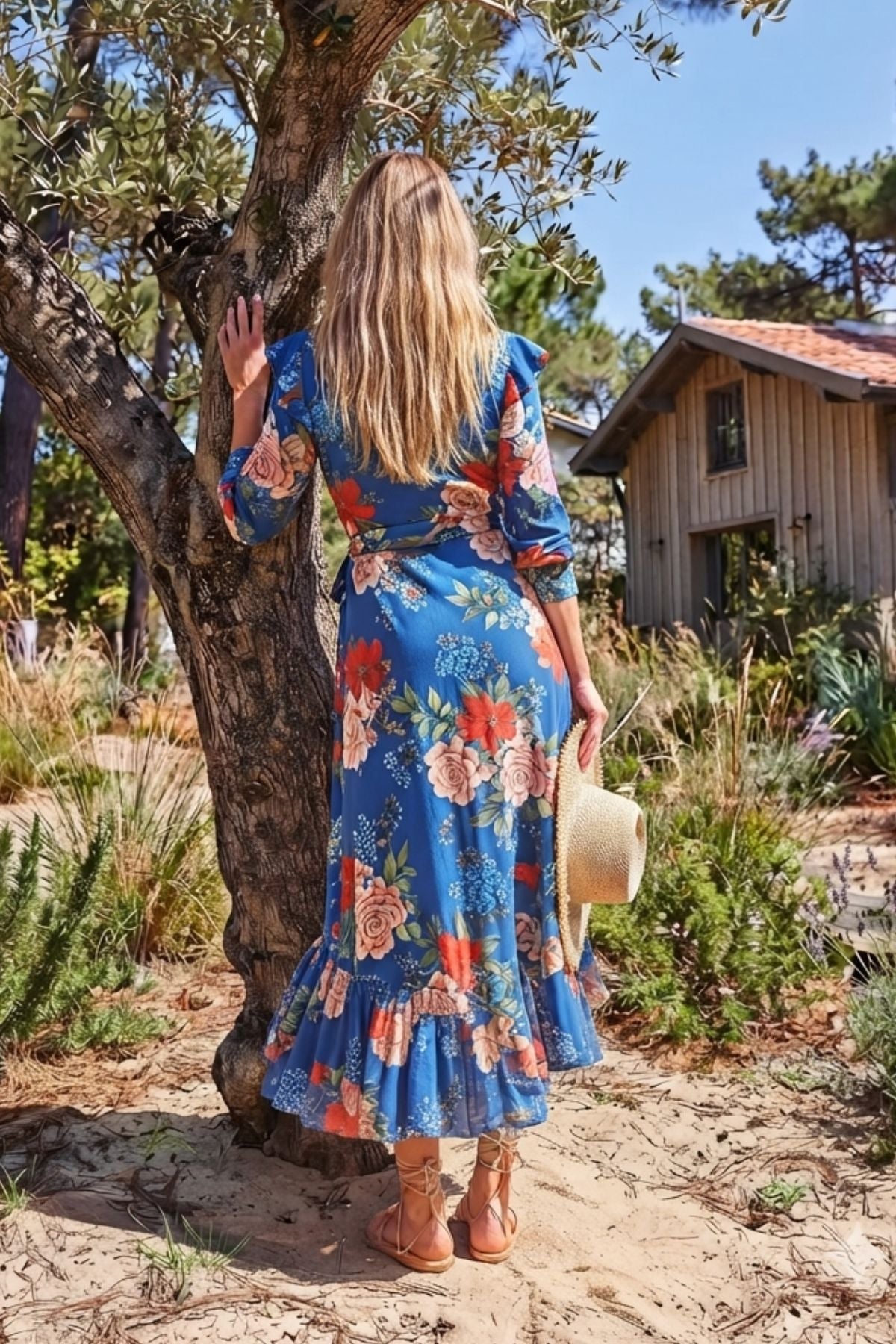Robe cache-cœur en viscose imprimée fleurs SOUVENIR