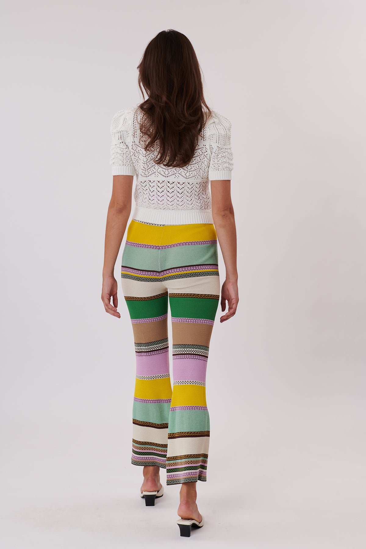 PATRICIA high-waisted flared knit pants