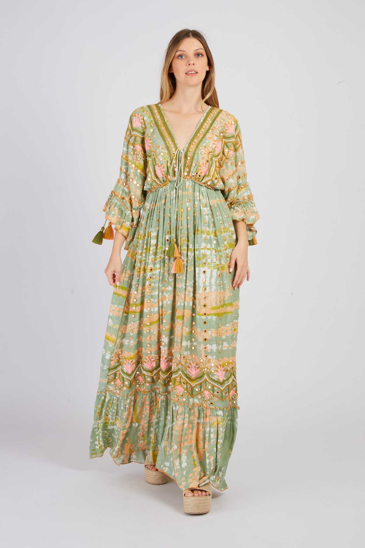 Maxi Dress Robe RenÃ© Derhy Long Plain Dress With Colorful