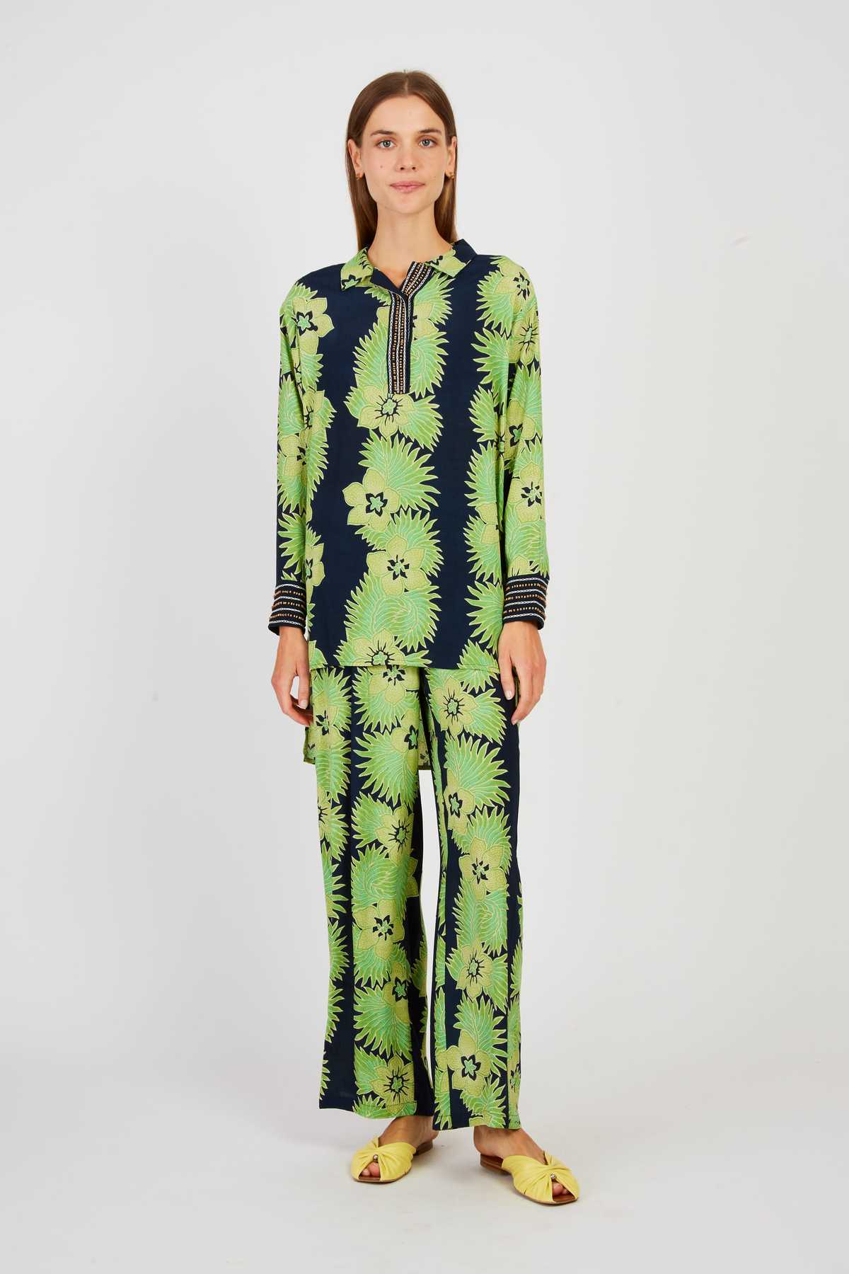 Tunique Femme Vert Manches Longues Taille 36 - Occasion Très Bon état