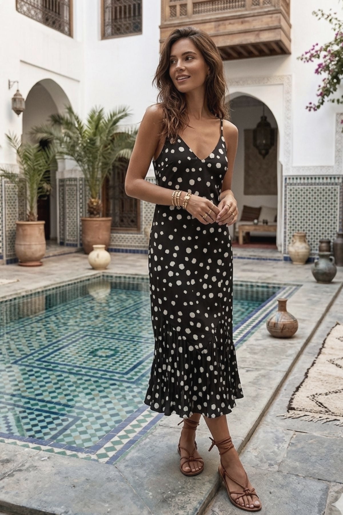 Robe longue imprimée MAHAUT