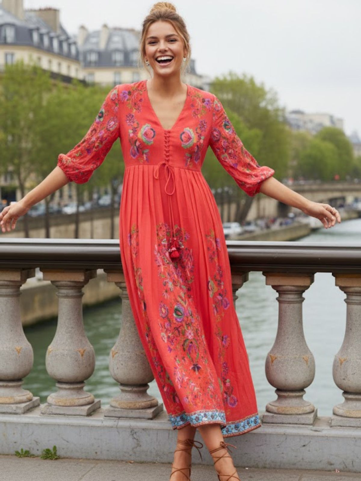 Robe longue imprimée MADRAS