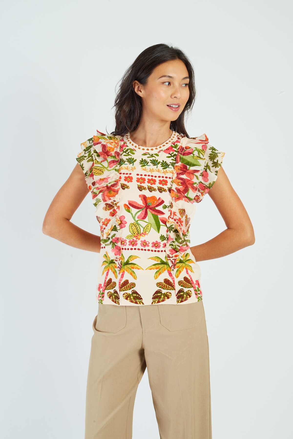 TEE SHIRT CERISE - René Derhy ref:P630018