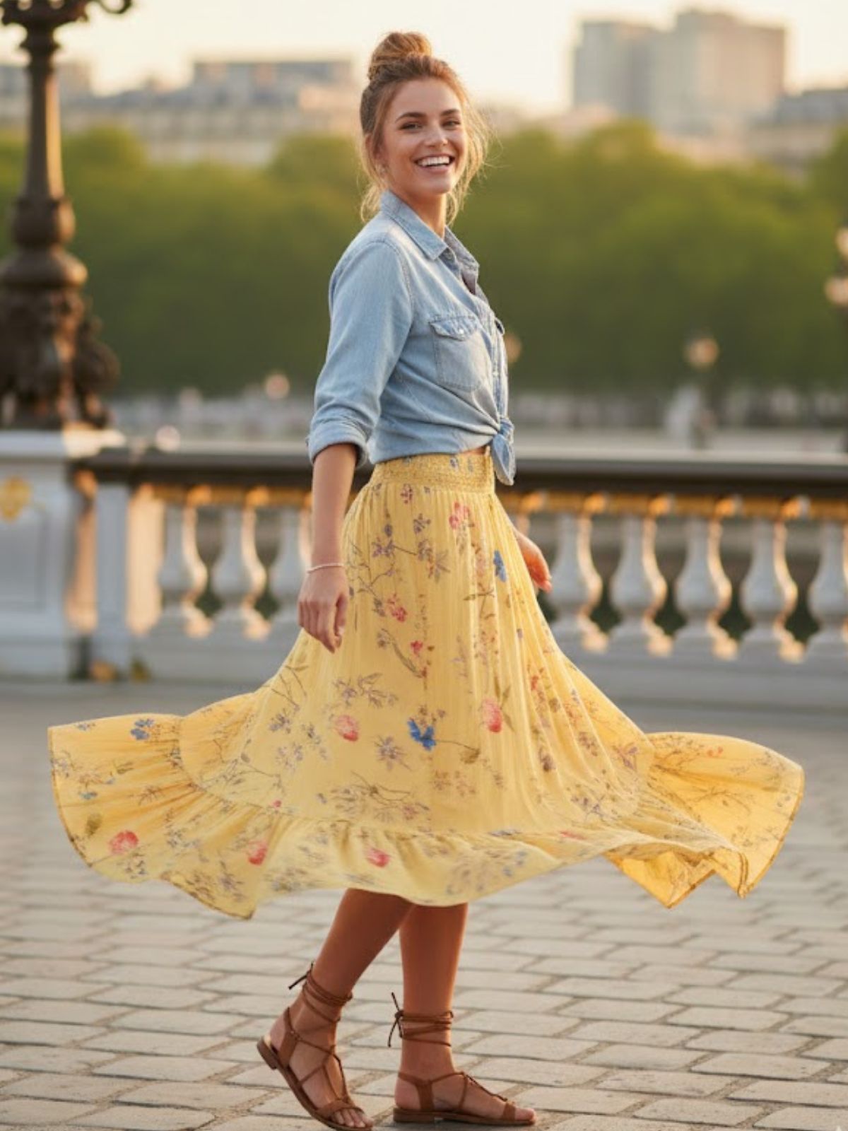 Jupe longue imprimée DIVANA