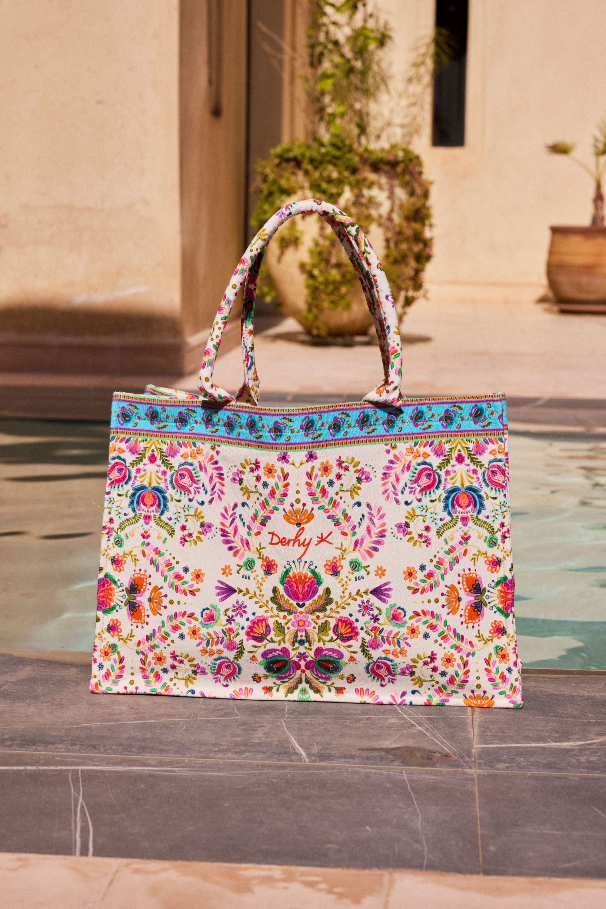 Sac cabas motif floral RENNES