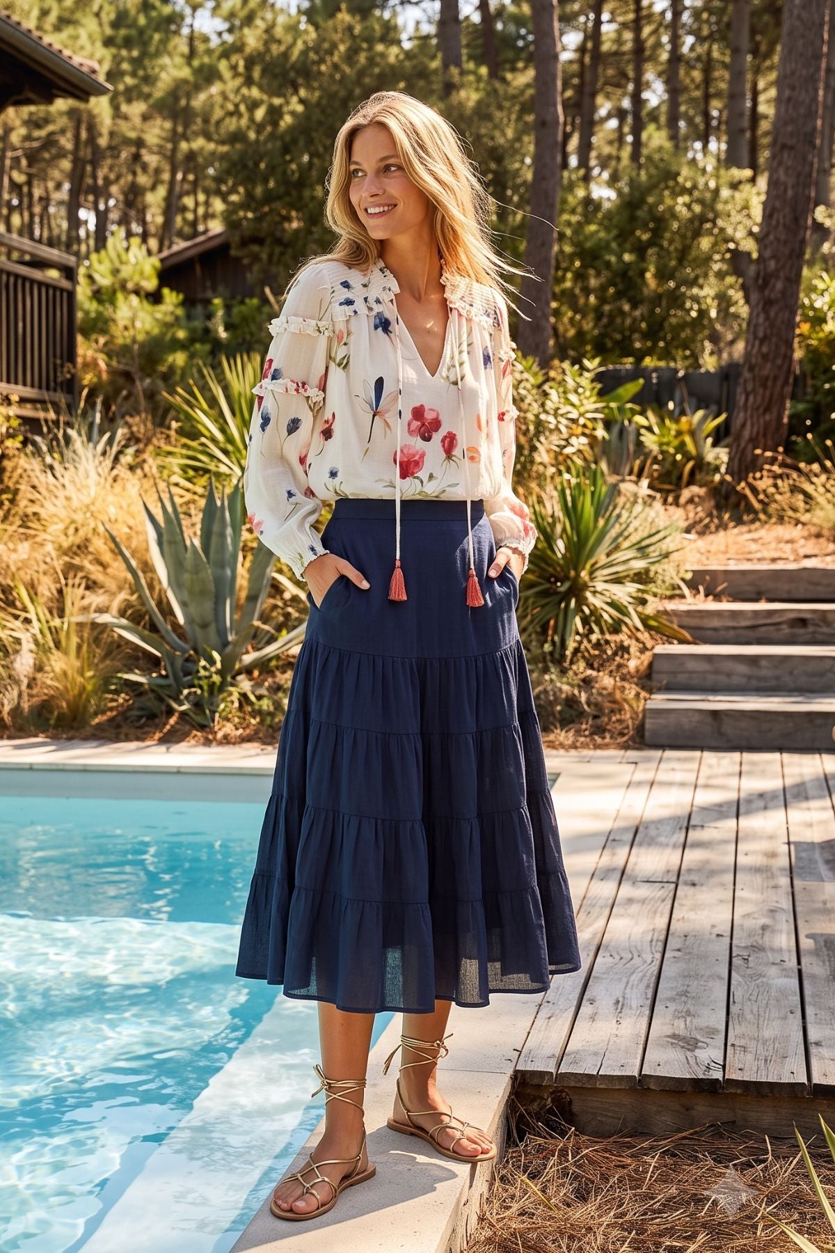 Blouse manches longues imprimée LOVELY