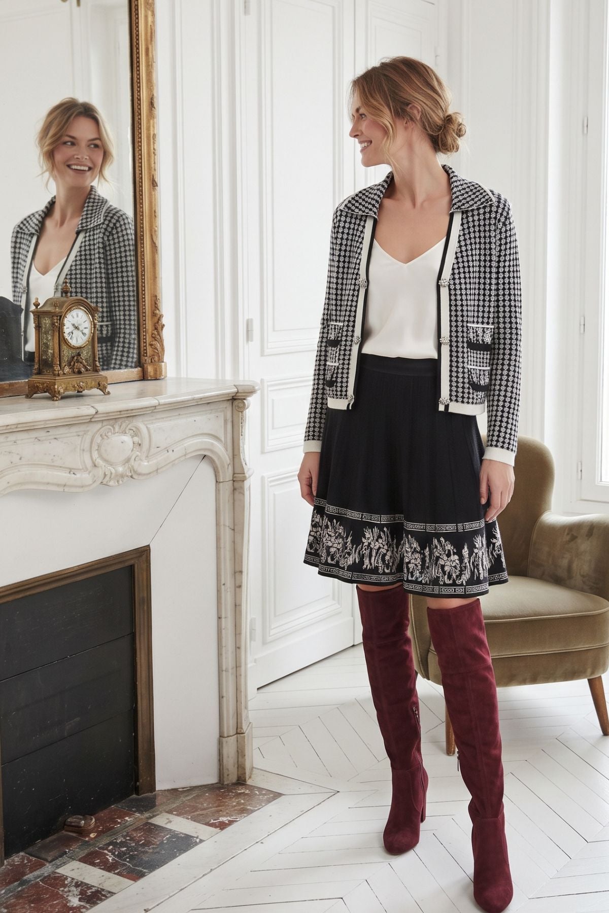 Gilet court en maille ELVIRE