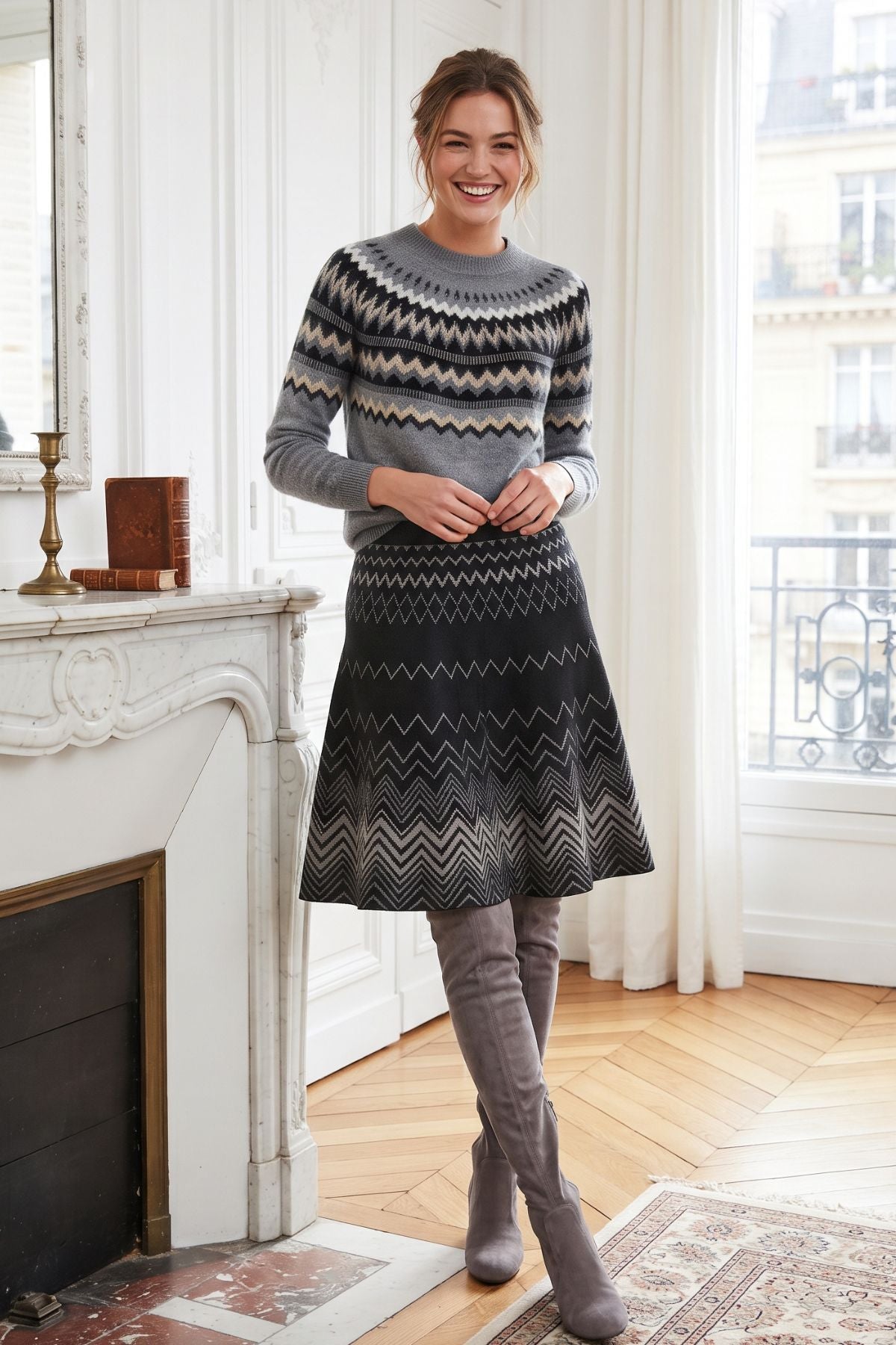 Pull en maille jacquard NAKADY