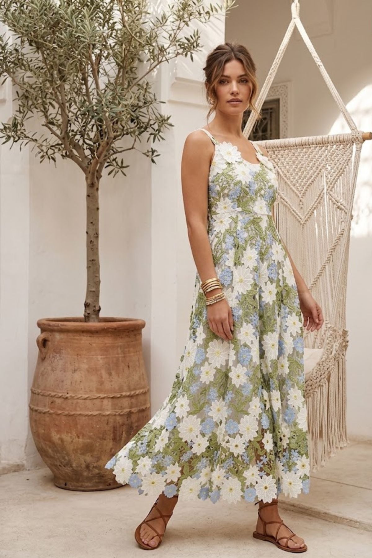 Robe longue en dentelle MARGARITA