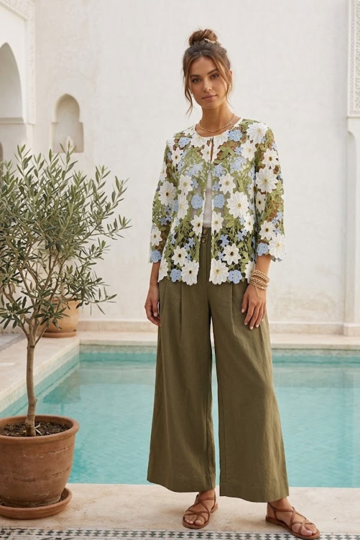 Veste en dentelle ajourée OAKLAND