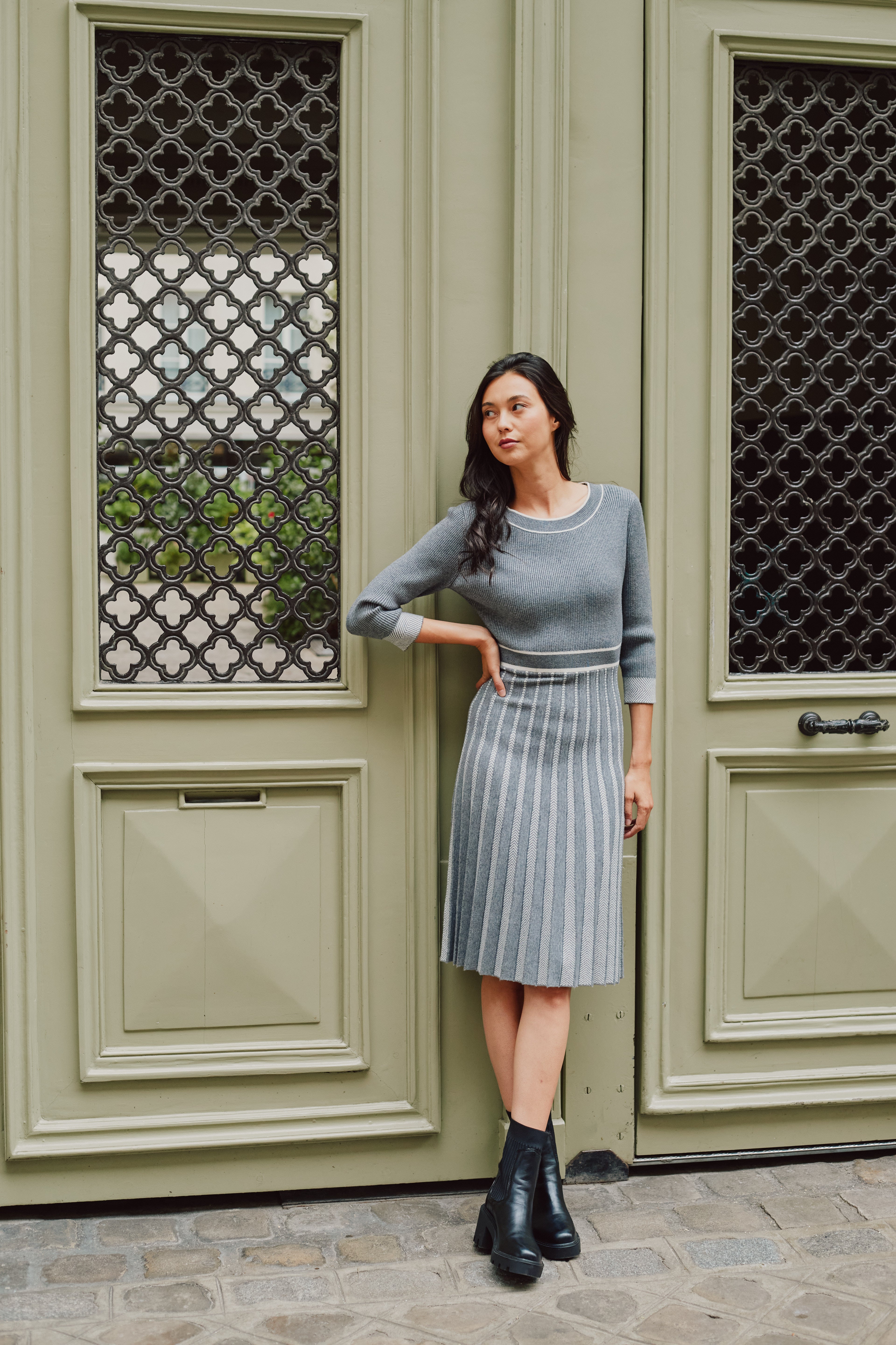 Robe courte en maille CARLINE