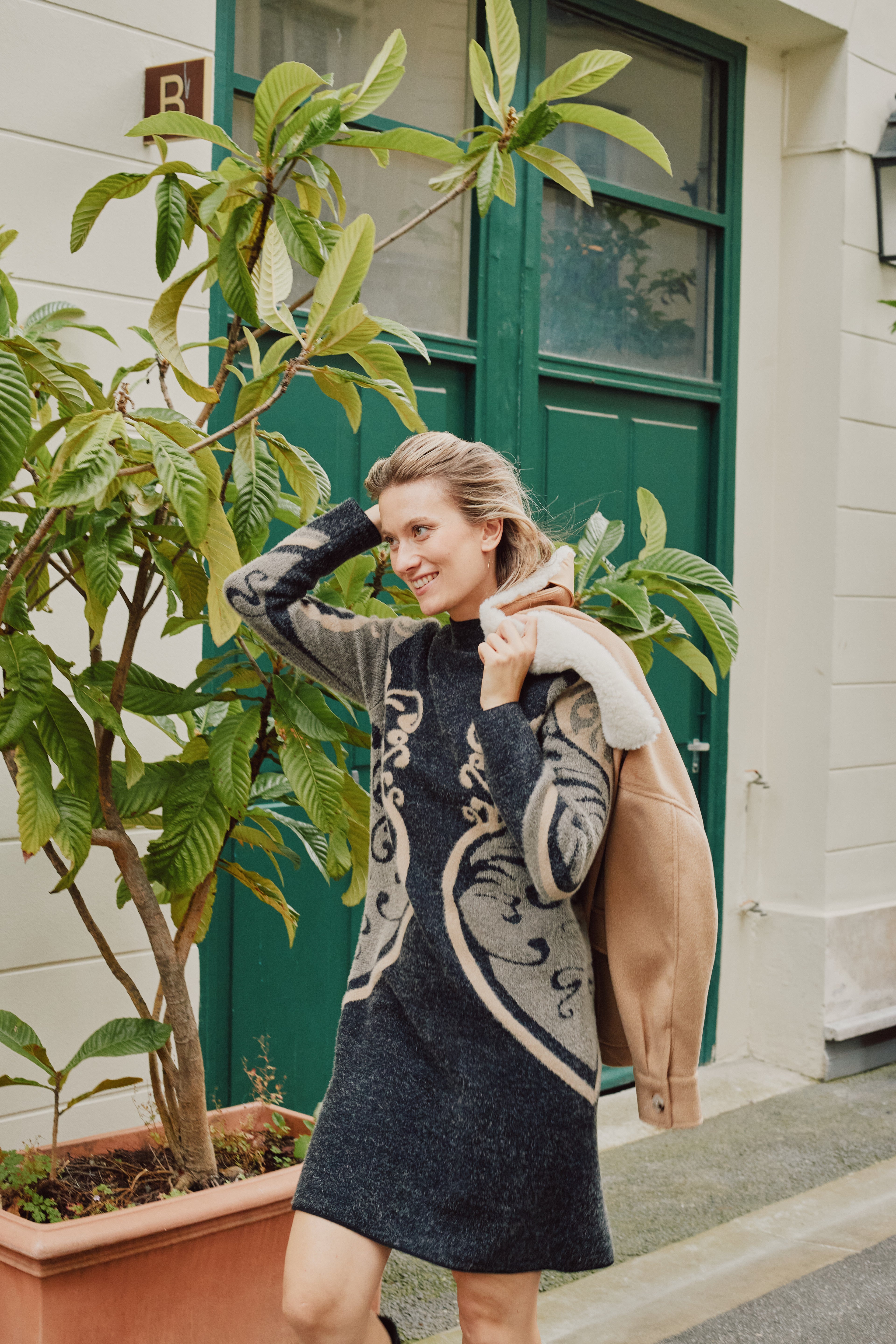 Robe courte en maille CALYPSO