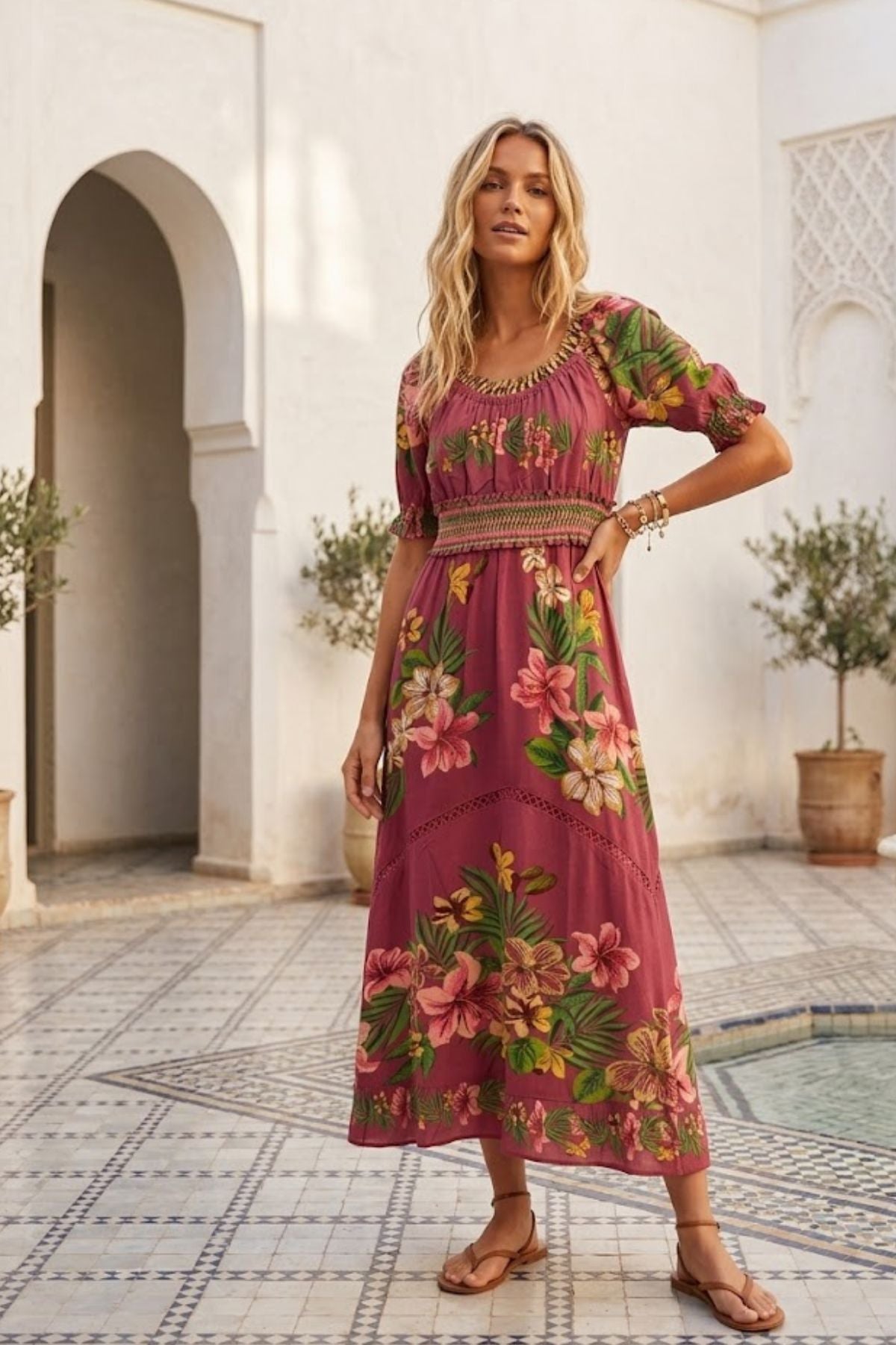 Robe longue imprimée MIRELLA