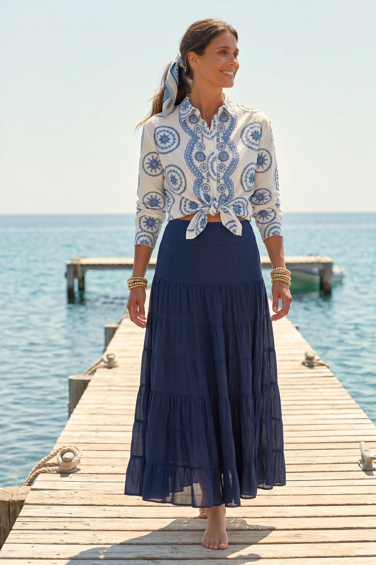 Chemise manches longues brodée ELIANE