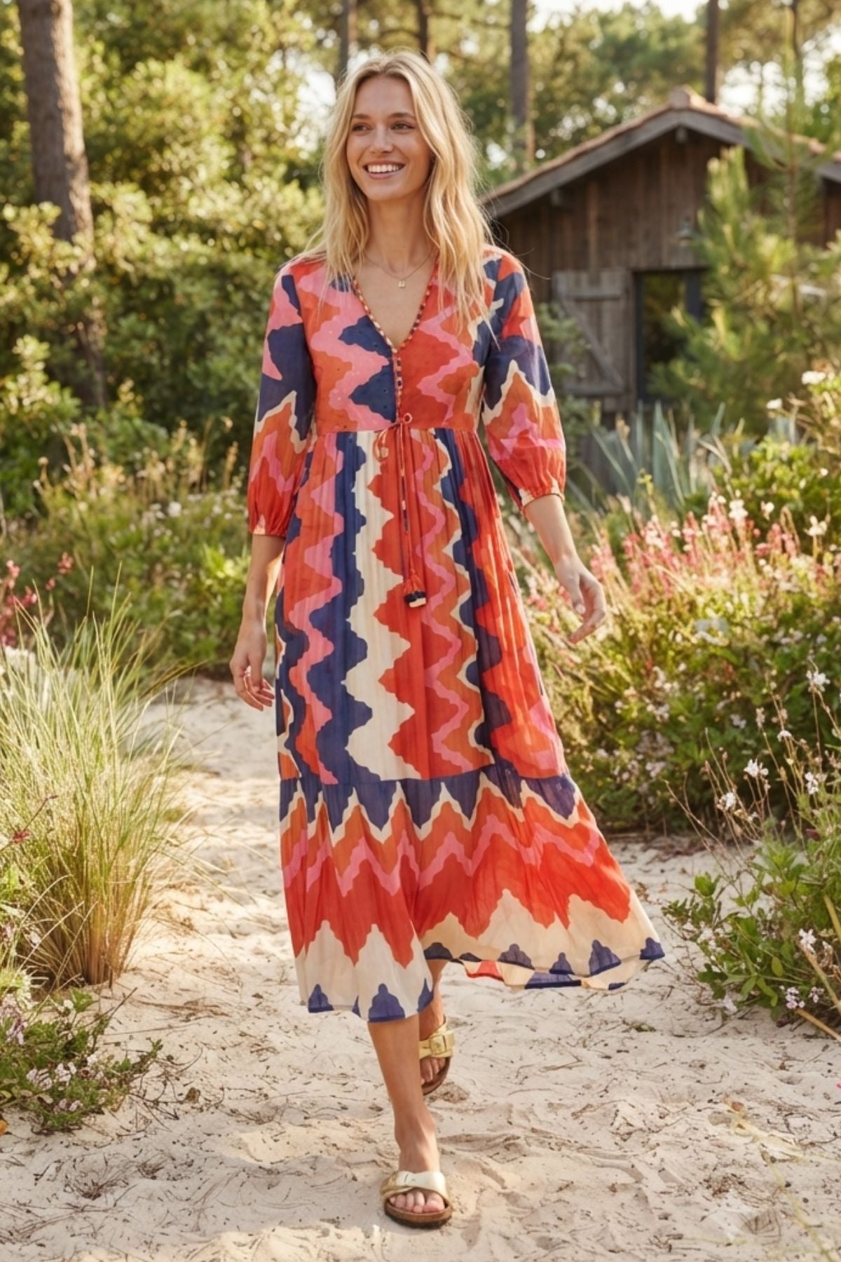 Robe longue imprimée PROMENADE
