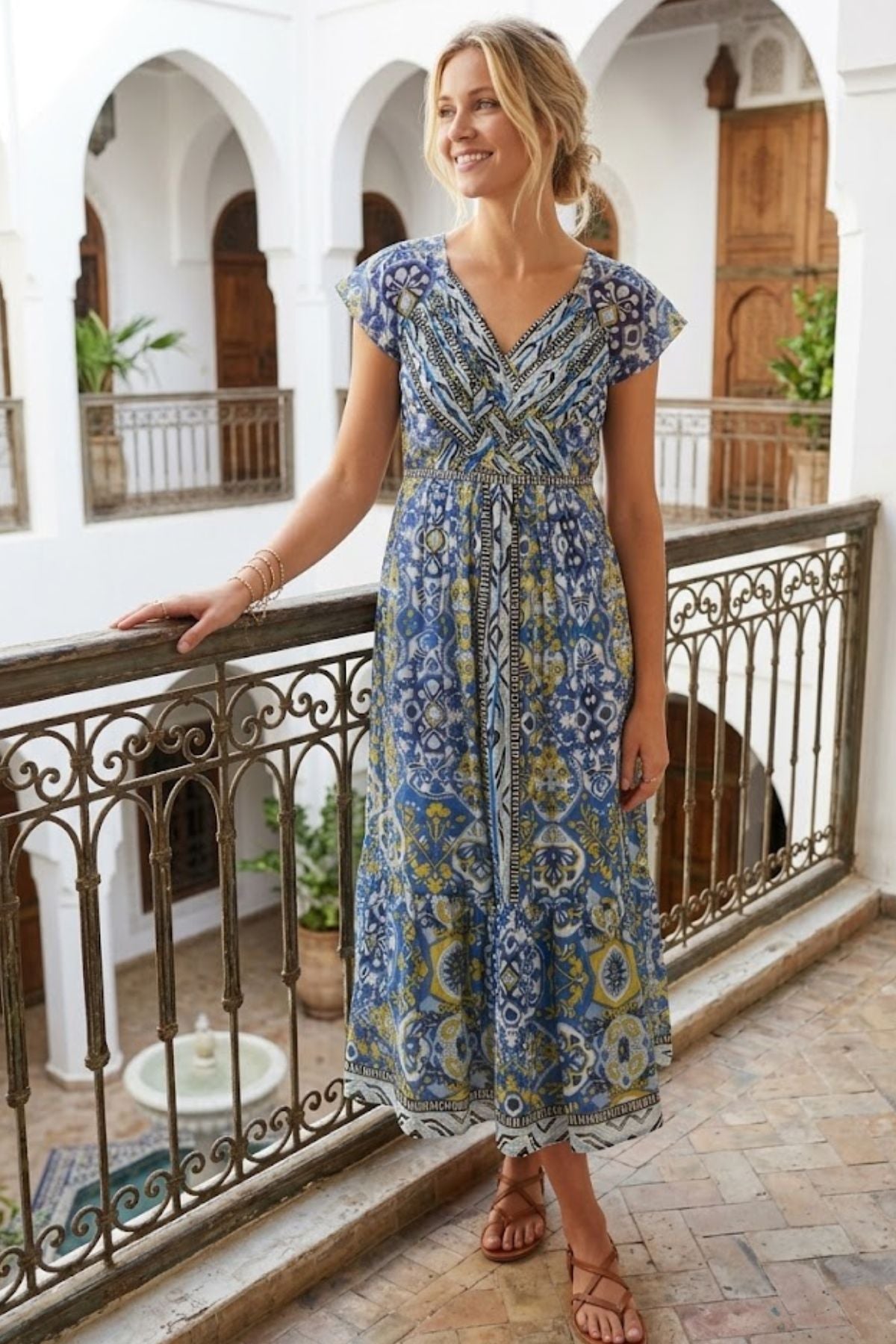 Robe longue imprimée MISTIGRI