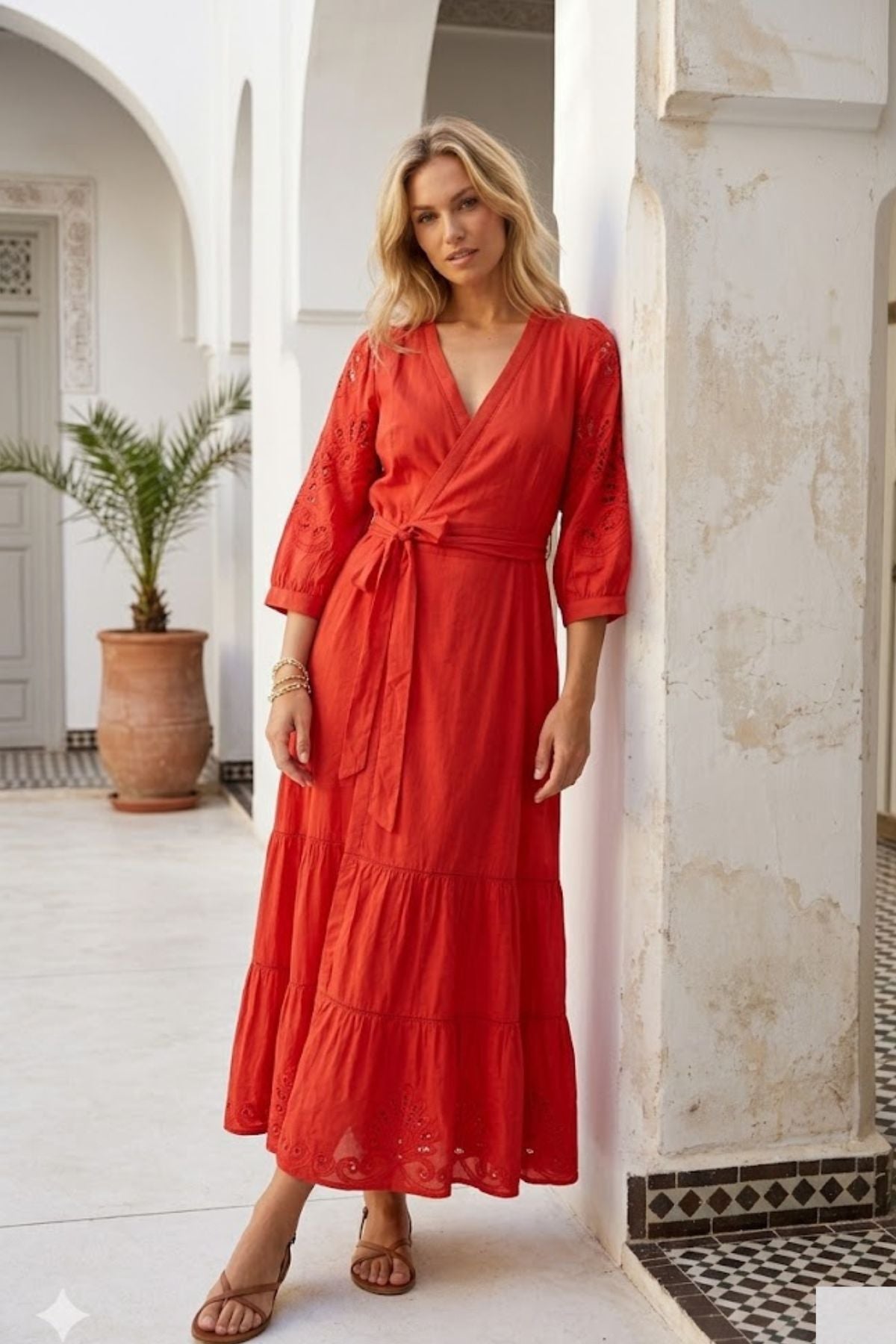 Robe longue unie GREEN