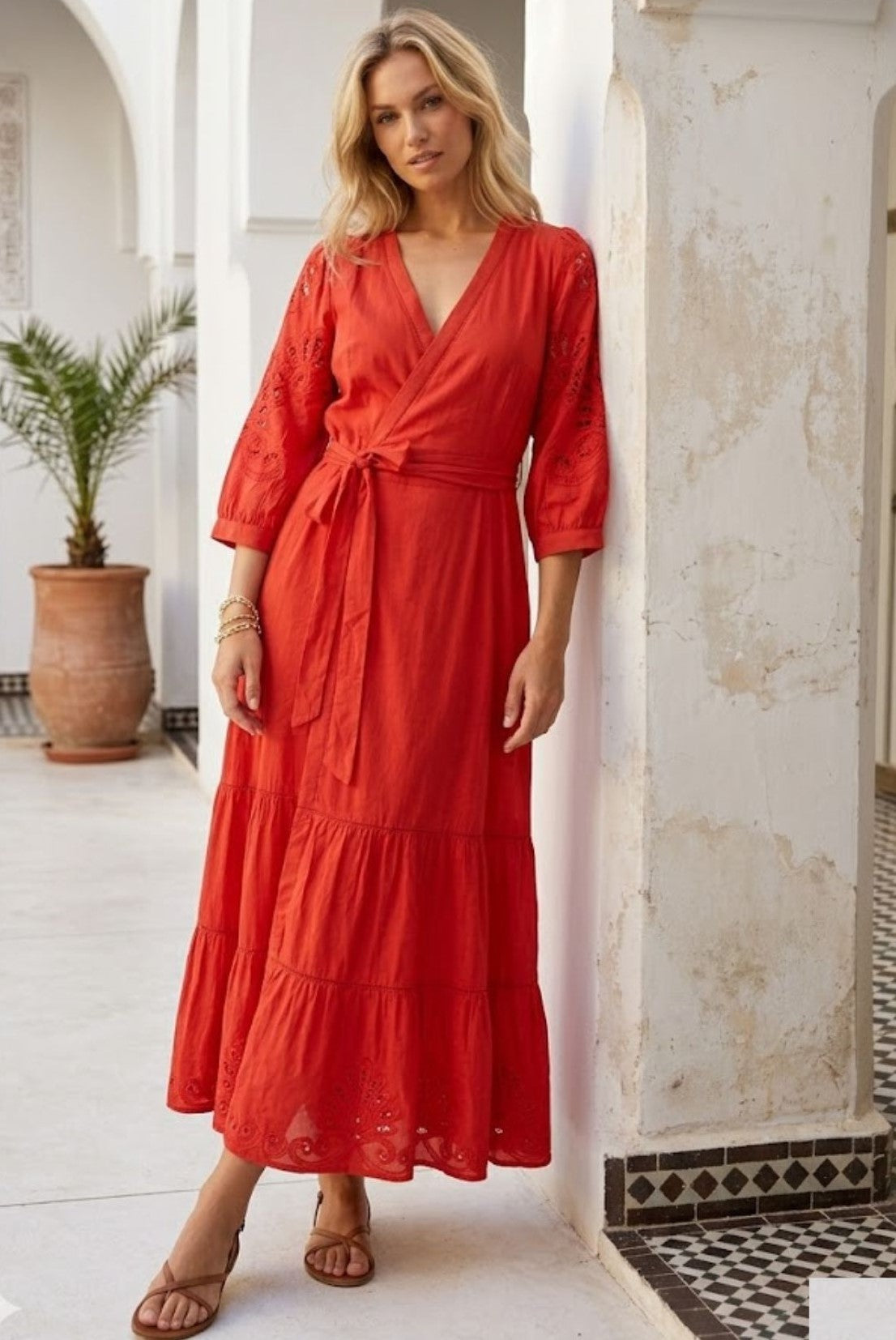 Robe longue unie GREEN