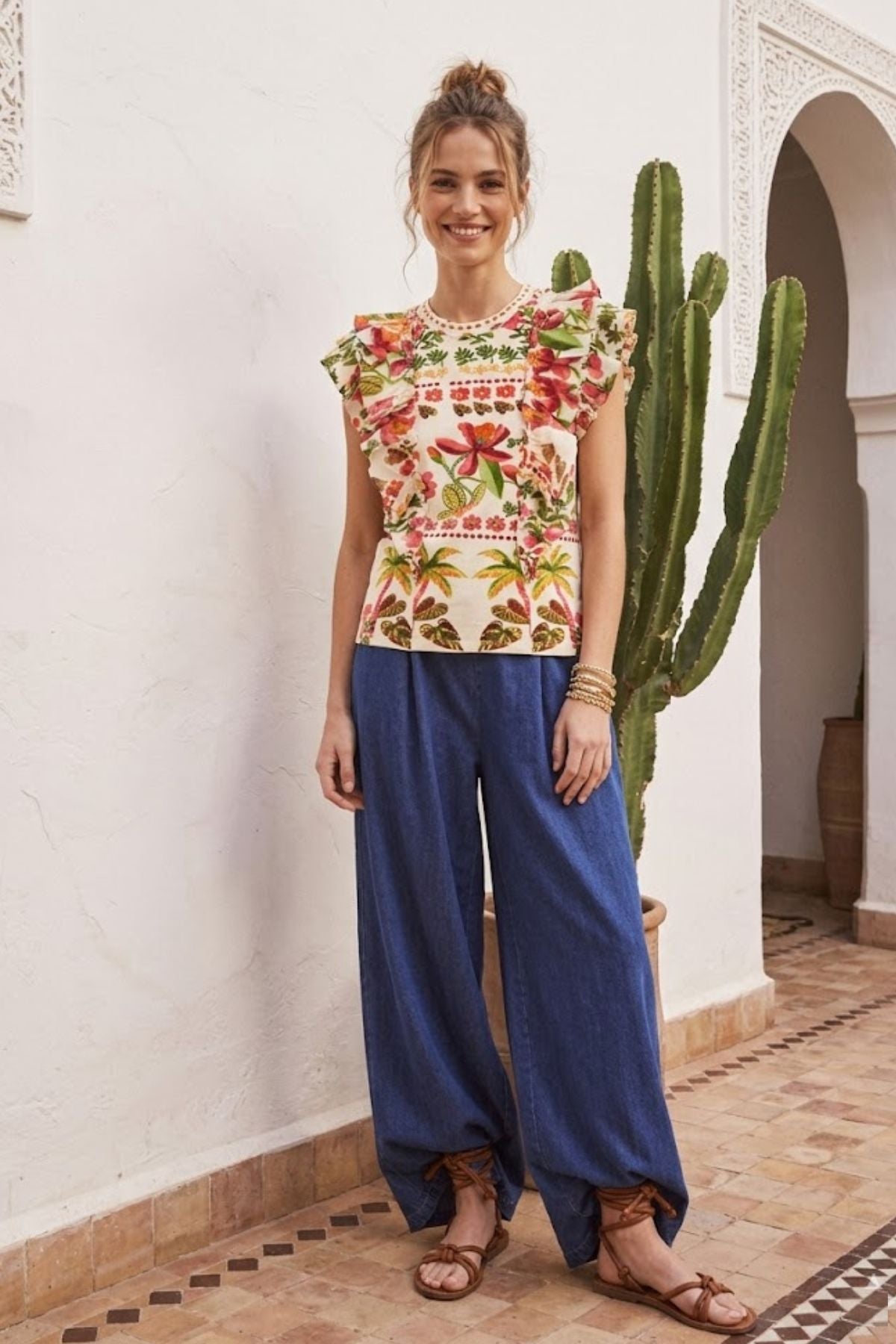 Tee shirt imprimé floral CERISE