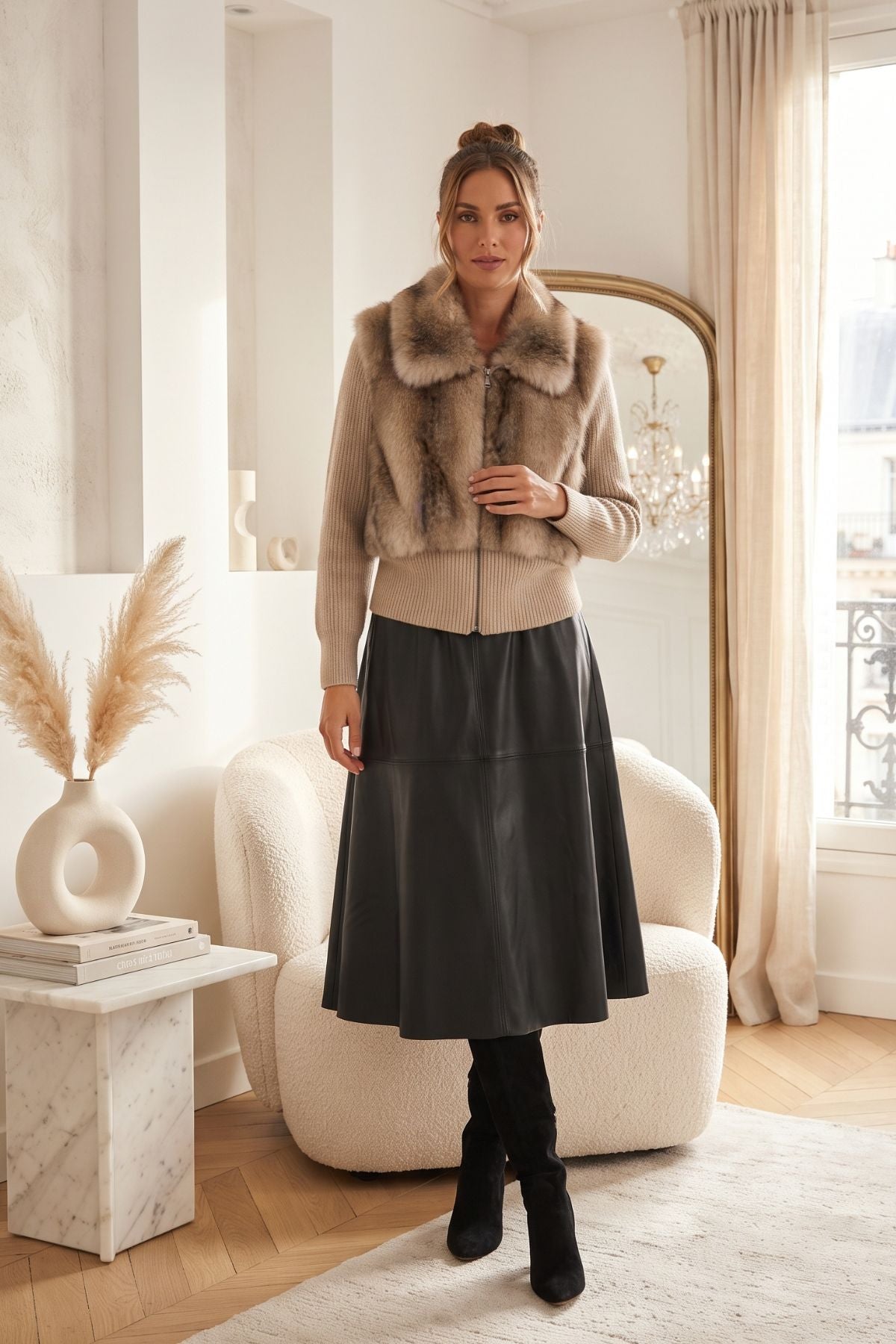 Veste courte en fausse fourrue GAELLE