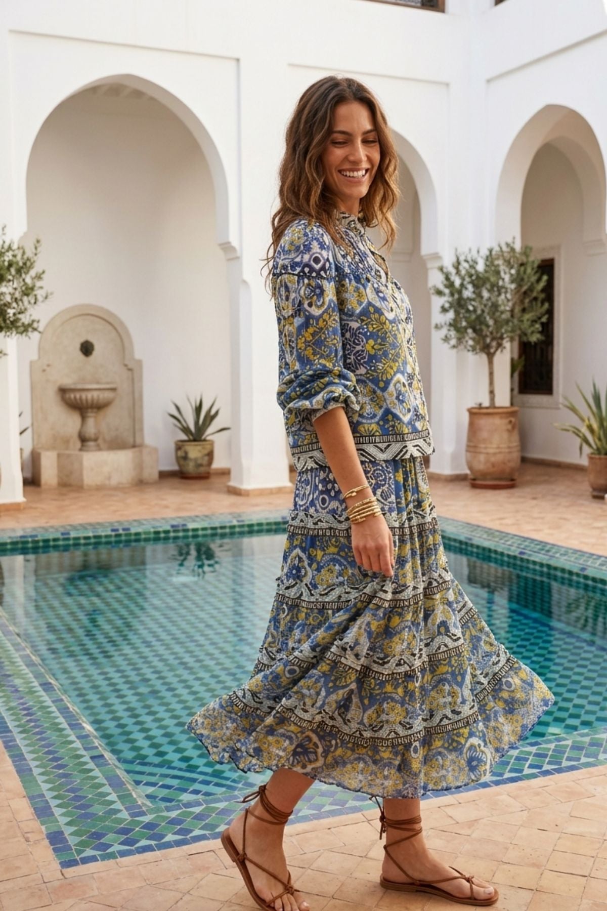 Jupe longue imprimée DIANDRA