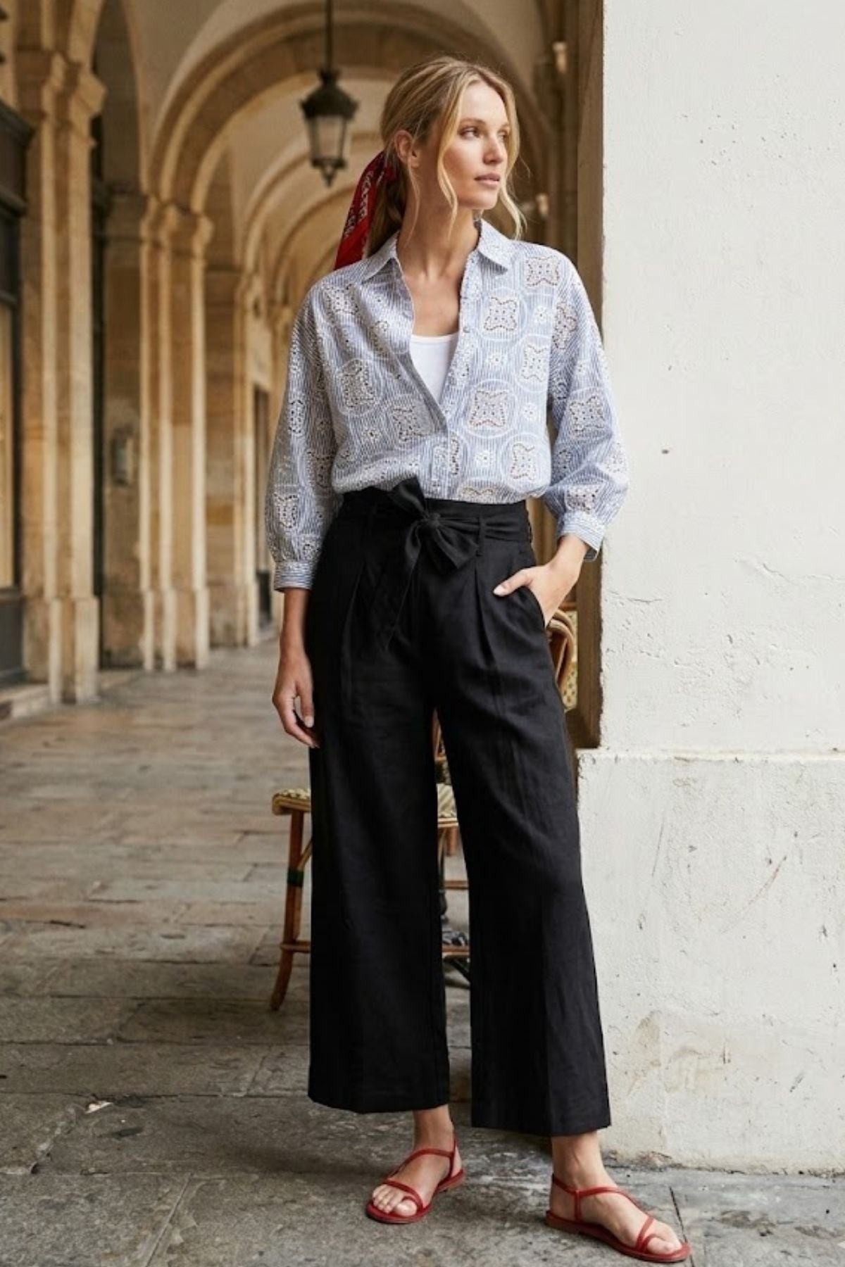 Chemise broderie anglaise AINOHA